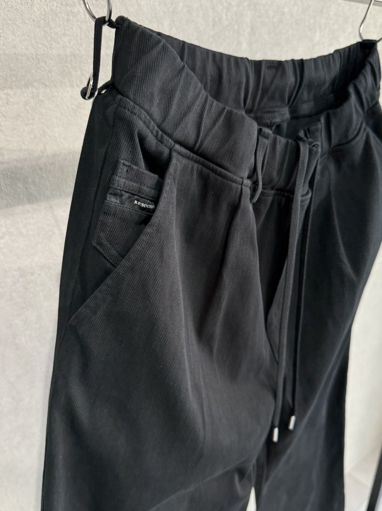 DENIM JERSEY WIDE PT / RC37-ST-016WTD / ライトオンスデニムジャージ ワイドパンツ / ブラック