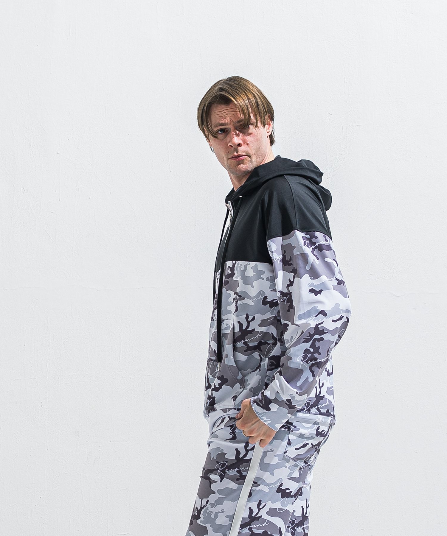 RUSH OVER ZIPUP HOODIE / RC40-C-001 / ラッシュガードパーカー / カモフラブラック (5月下旬入荷予定)