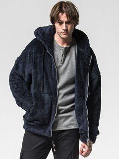 BOA ZIP LOOSE HOODIE / RC38-C-007 / ボアジップパーカー / ネイビー (11月中旬入荷予定)