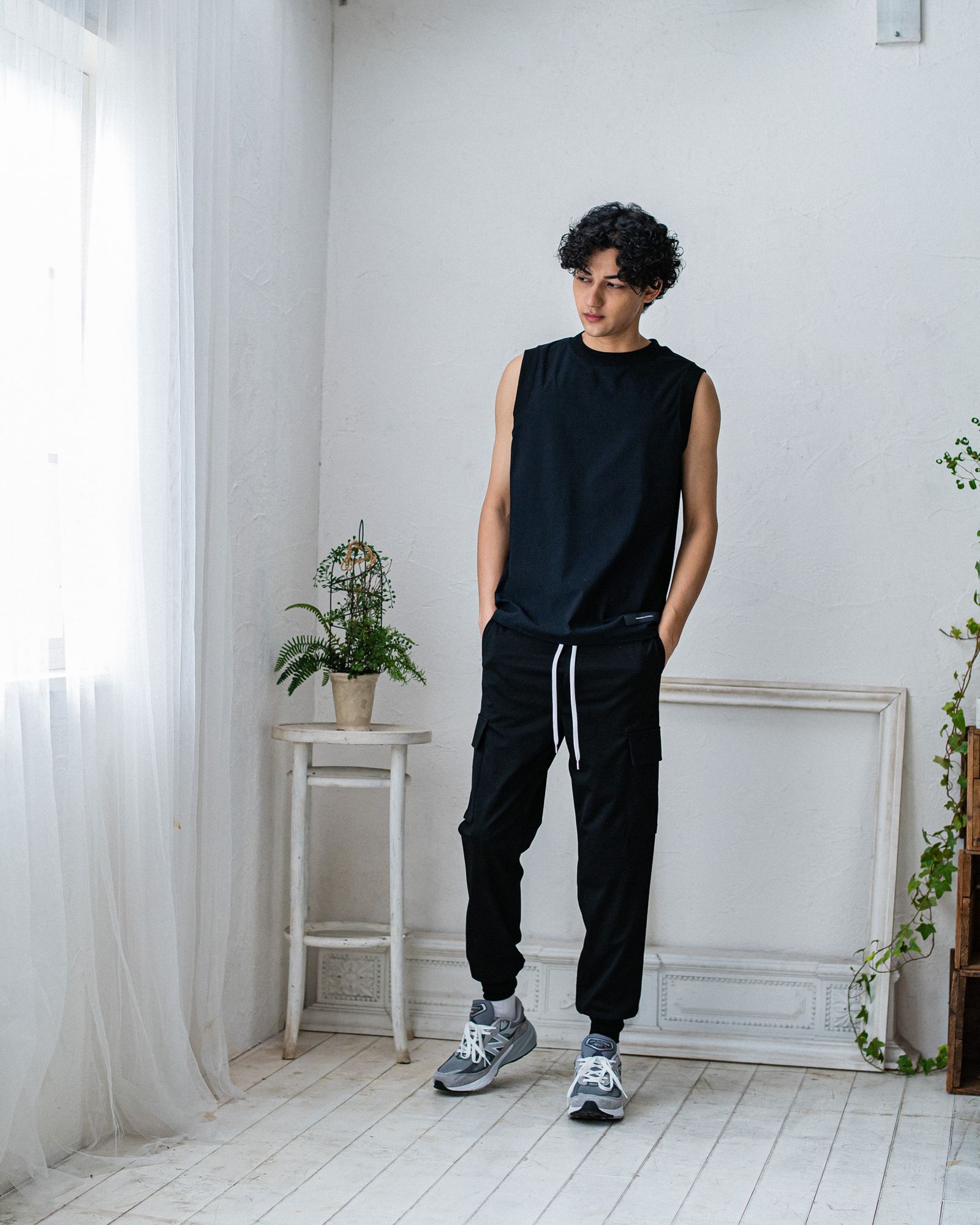 HOME NYLON NO SLEEVE / RC32-T-008 / ナイロンノースリーブ / ブラック