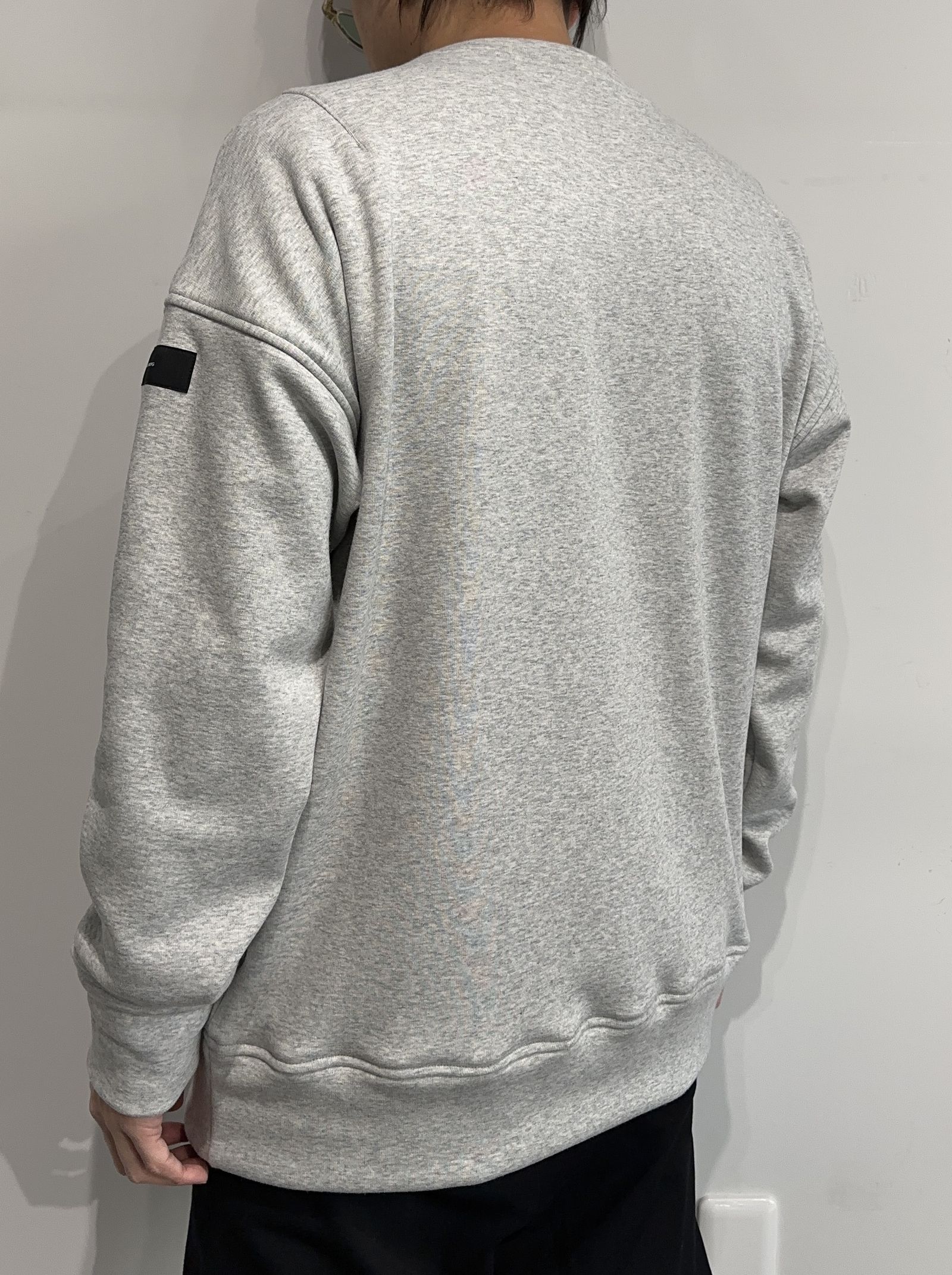 RC CHENILLE VELOURS FLEECE DROP TRAINER / RC34-C-007 / 裏起毛刺繍ワッペントレーナー / グレー