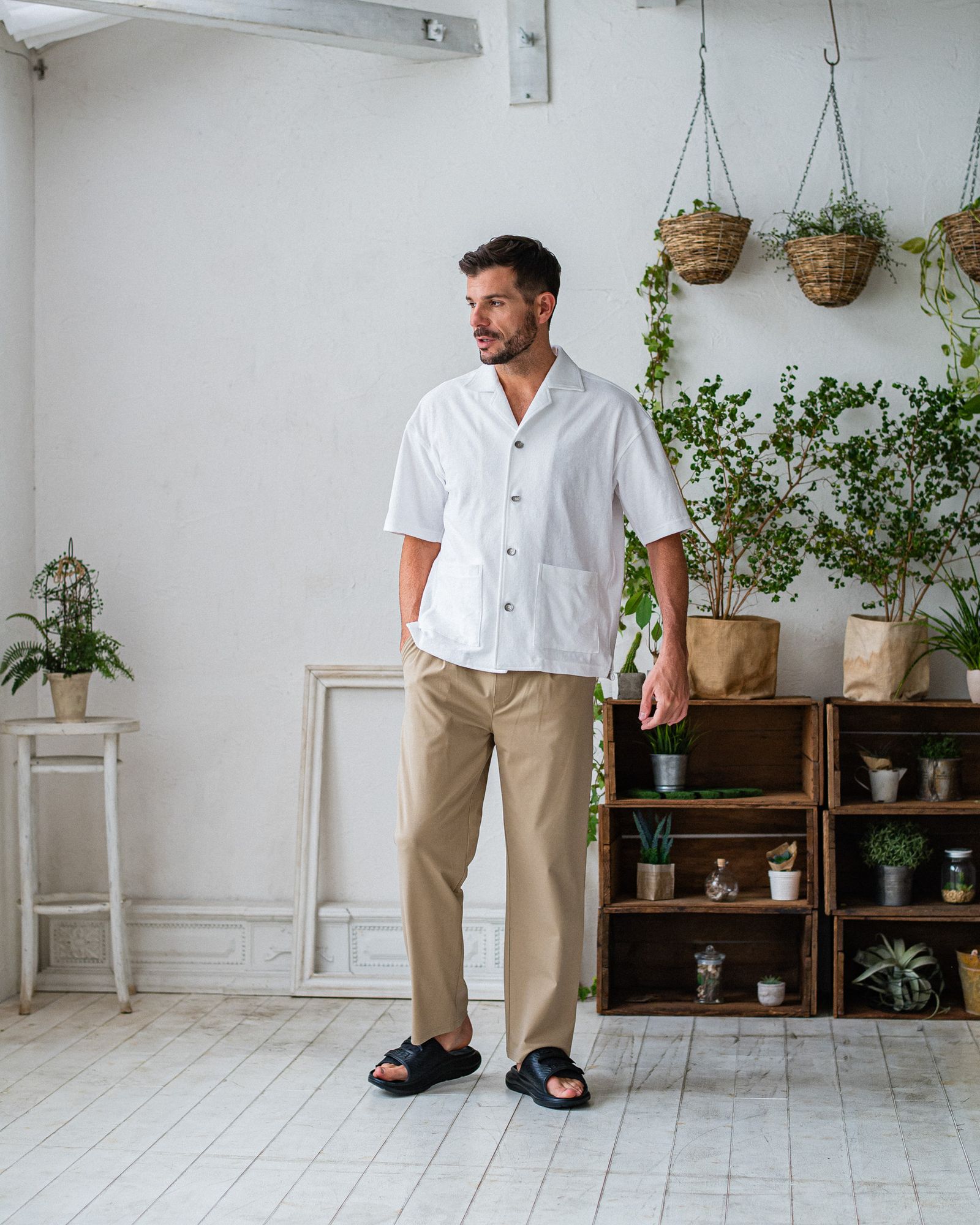 CHRIS EASY WIDE TUCK PANTS / RC32-ST-016WT / ワイドタックパンツ / ベージュ