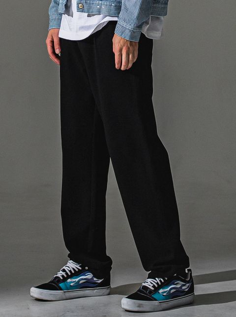 SEMI WIDE TUCK PANTS / RC41-ST-016WT / セミワイドタックパンツ / ブリスターブラック (7月下旬入荷予定)
