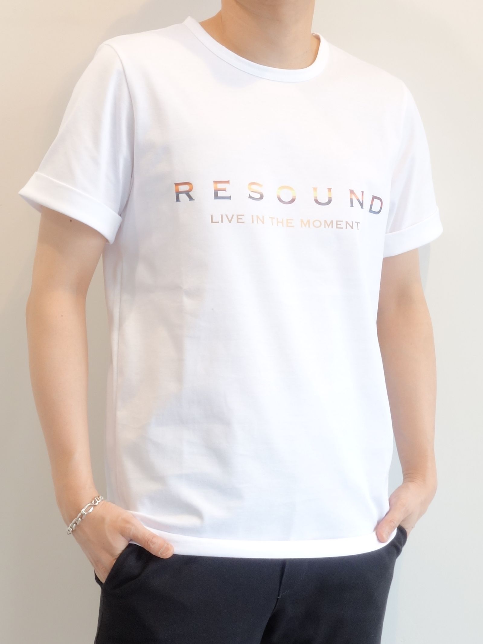BEACH ROGO ROLL UP JERSEY TEE / RC23-T-004 / ロゴプリントTシャツ