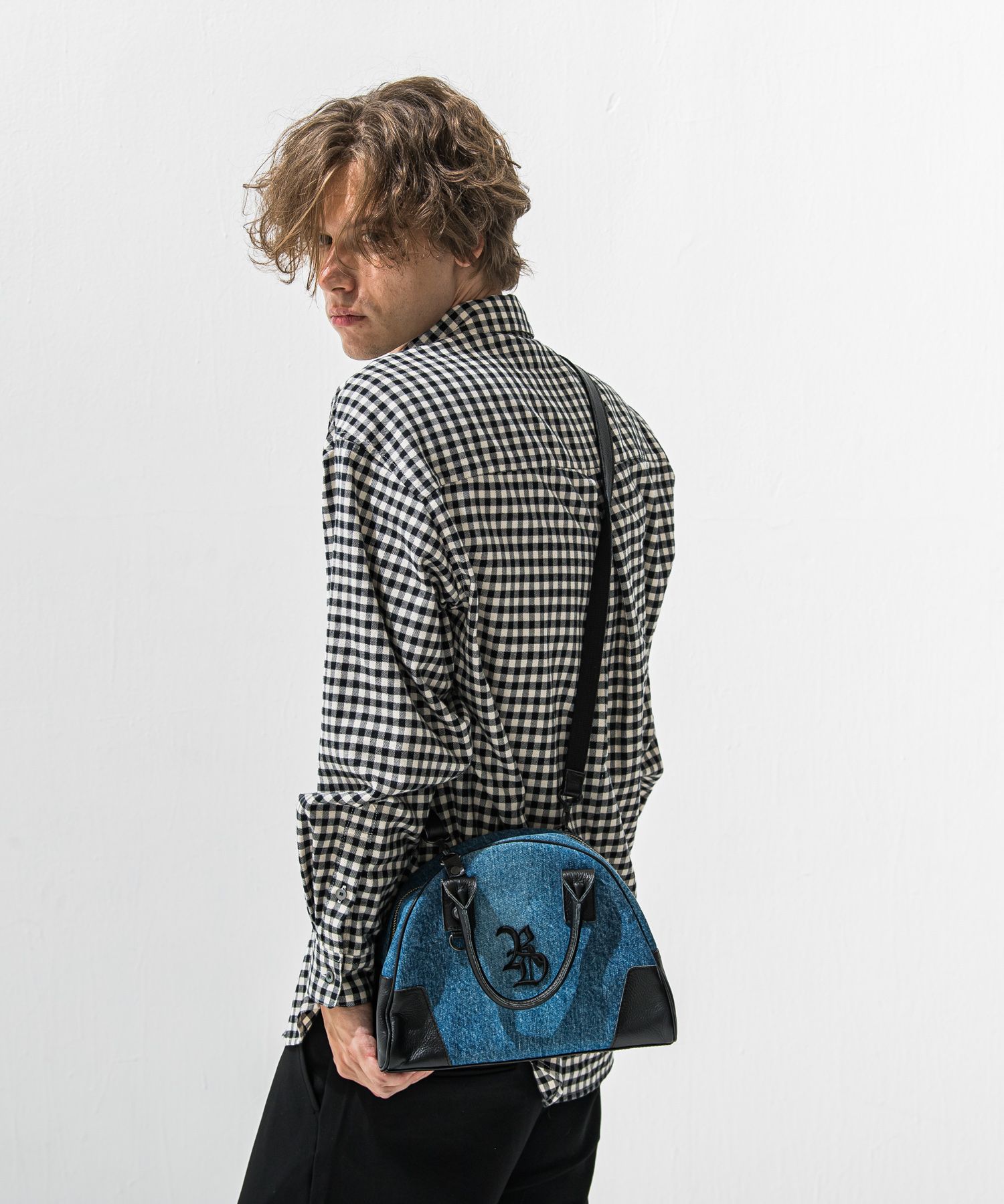 DENIM MINI BOSTON BAG / RC42-BAG-002RD / デニムミニボストンショルダーバッグ / デニム (12月上旬入荷予定)