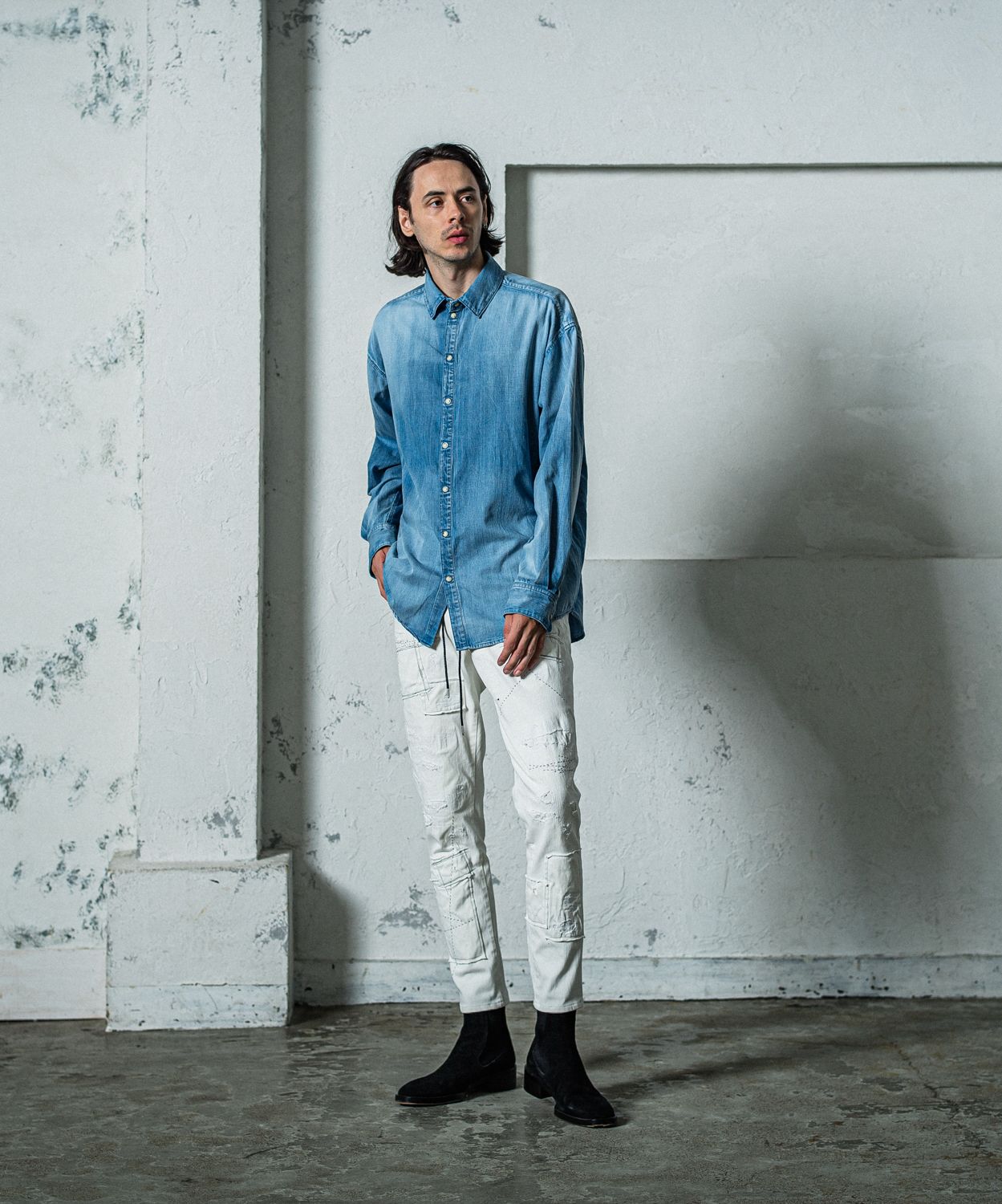 DENIM JACK SHIRTS / RC35-SH-001D / オーバーデニムシャツ / インディゴユーズド