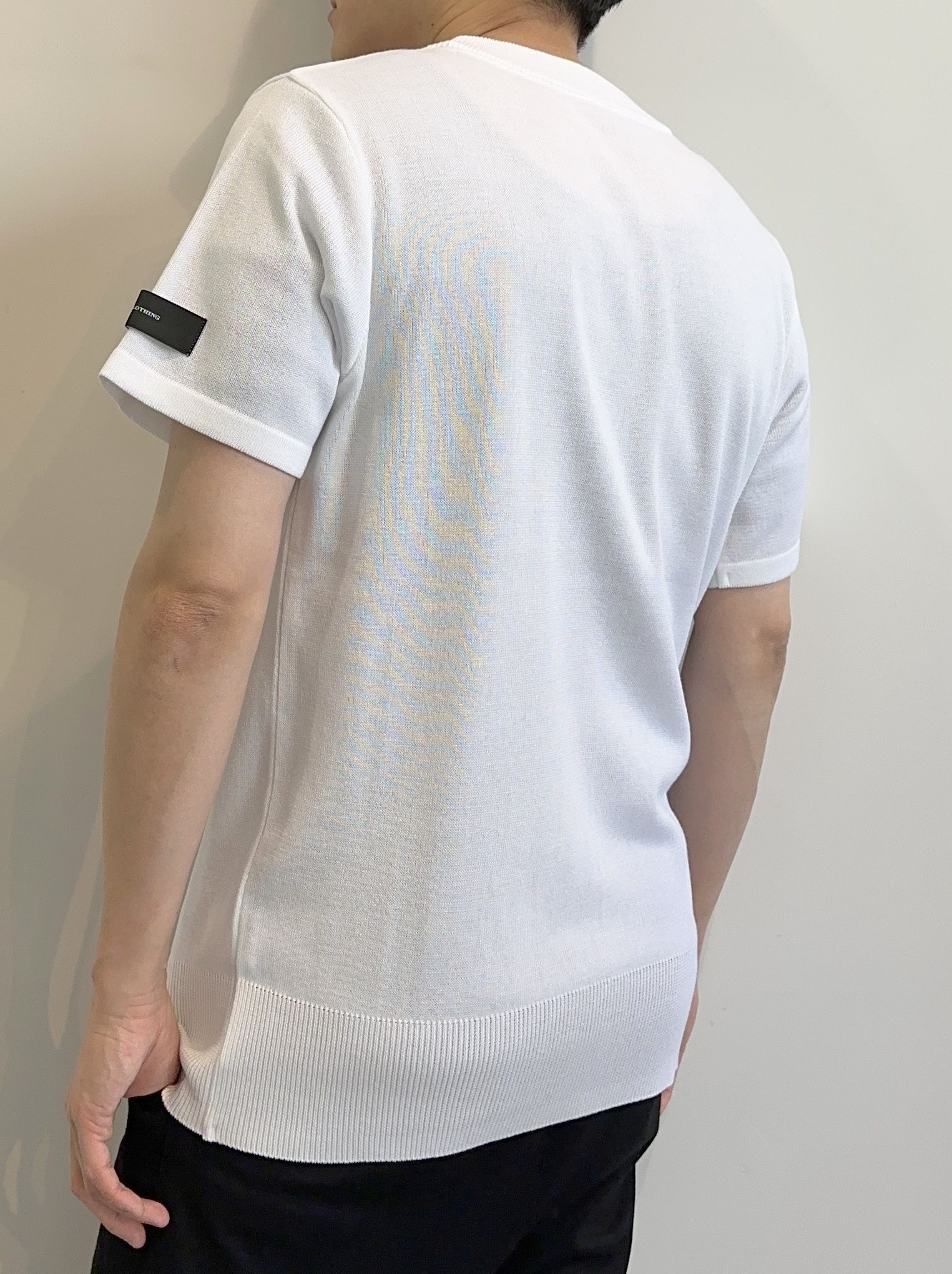 SILK HALF KNT / RC28-K-001 / 無地半袖サマーニット / ホワイト