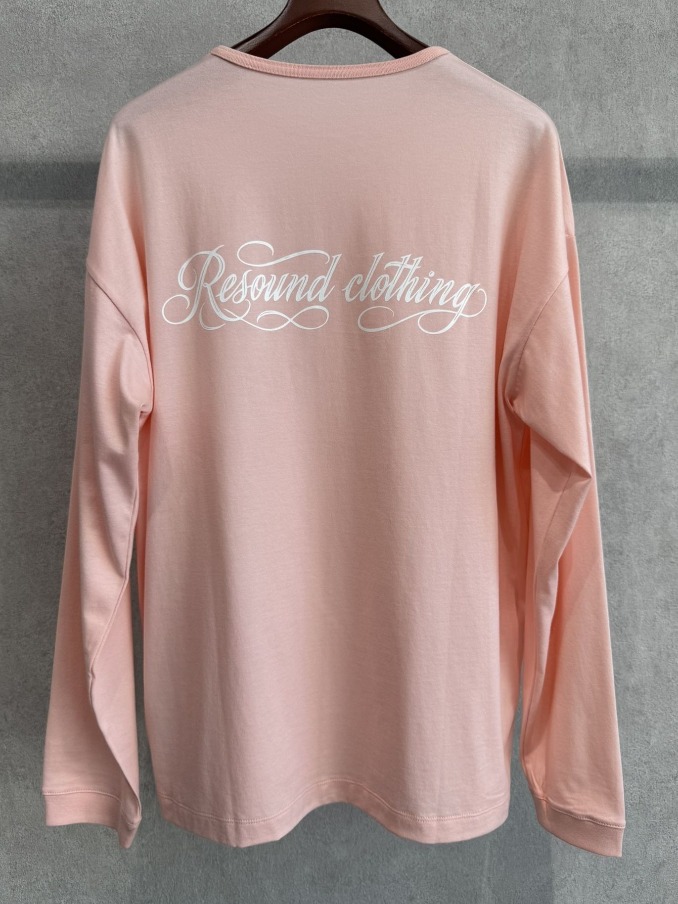 PIN ST RC OVER LONGSLEEVE TEE / RC41-T-003 / オーバーサイズ長袖バックロゴTシャツ / ピンク