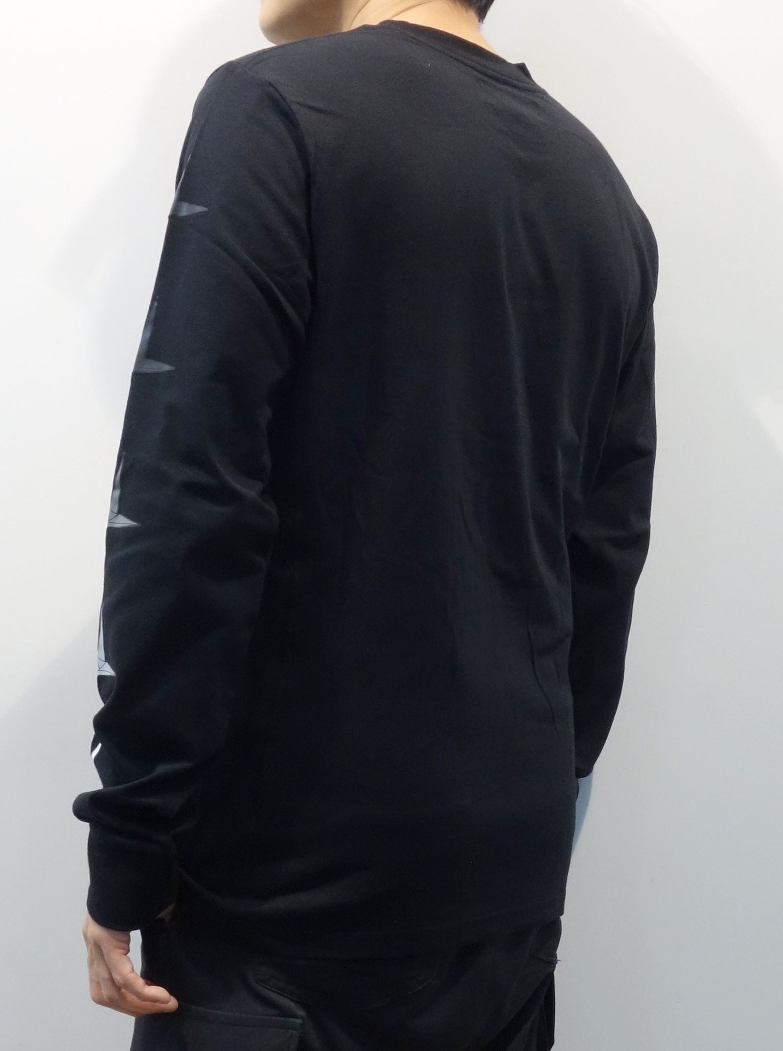 グラデーションプリント長袖Tシャツ / ust-22052 / ブラック