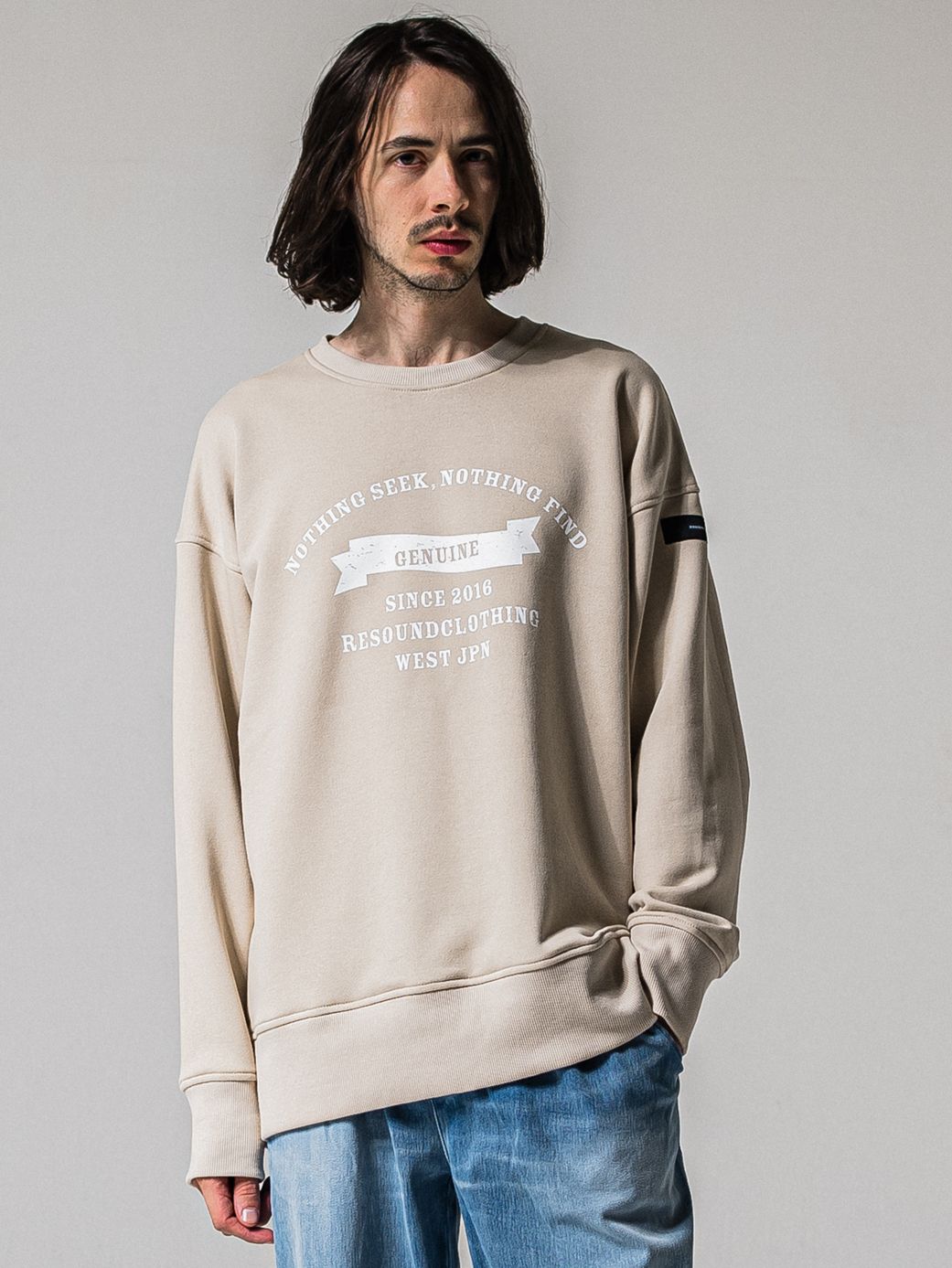 HF URAKE COLLEGE DROP TRAINER / RC39-C-002 / 高機能スウェットトレーナー / グレージュ (1月中旬入荷予定)