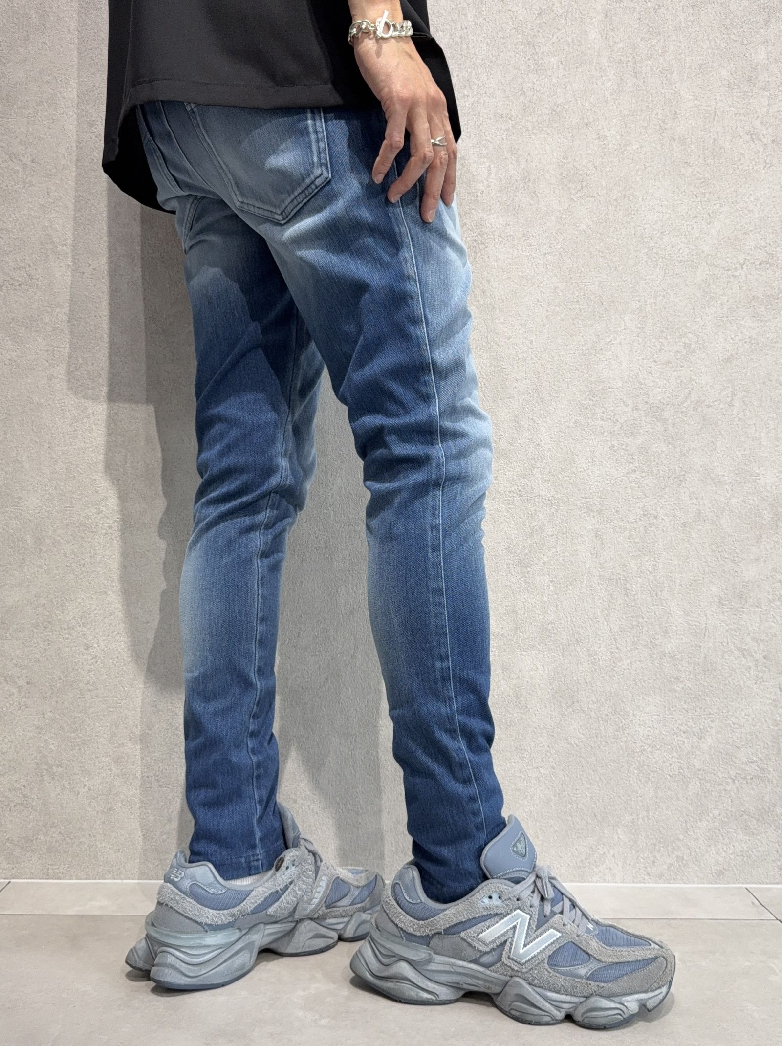 DENIM JERSEY CHRIS EASY TUCK PT / RC36-ST-016TD / ライトオンスデニムジャージイージータックパンツ / ダークインディゴ