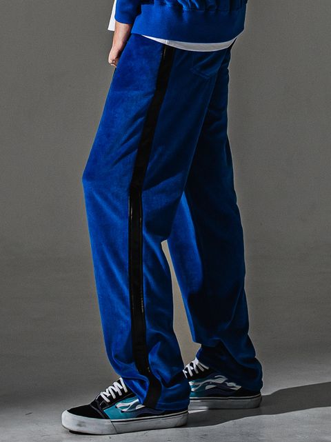 VELOUR SEMIWIDE TUCK PT / RC41-ST-044 / ベロアセミワイドタックパンツ / ブルー (9月中旬入荷予定)