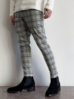 PAT TIGHT EASY PANTS / RC31-ST-037 / ベルト付きイージーパンツ / グレンチェック