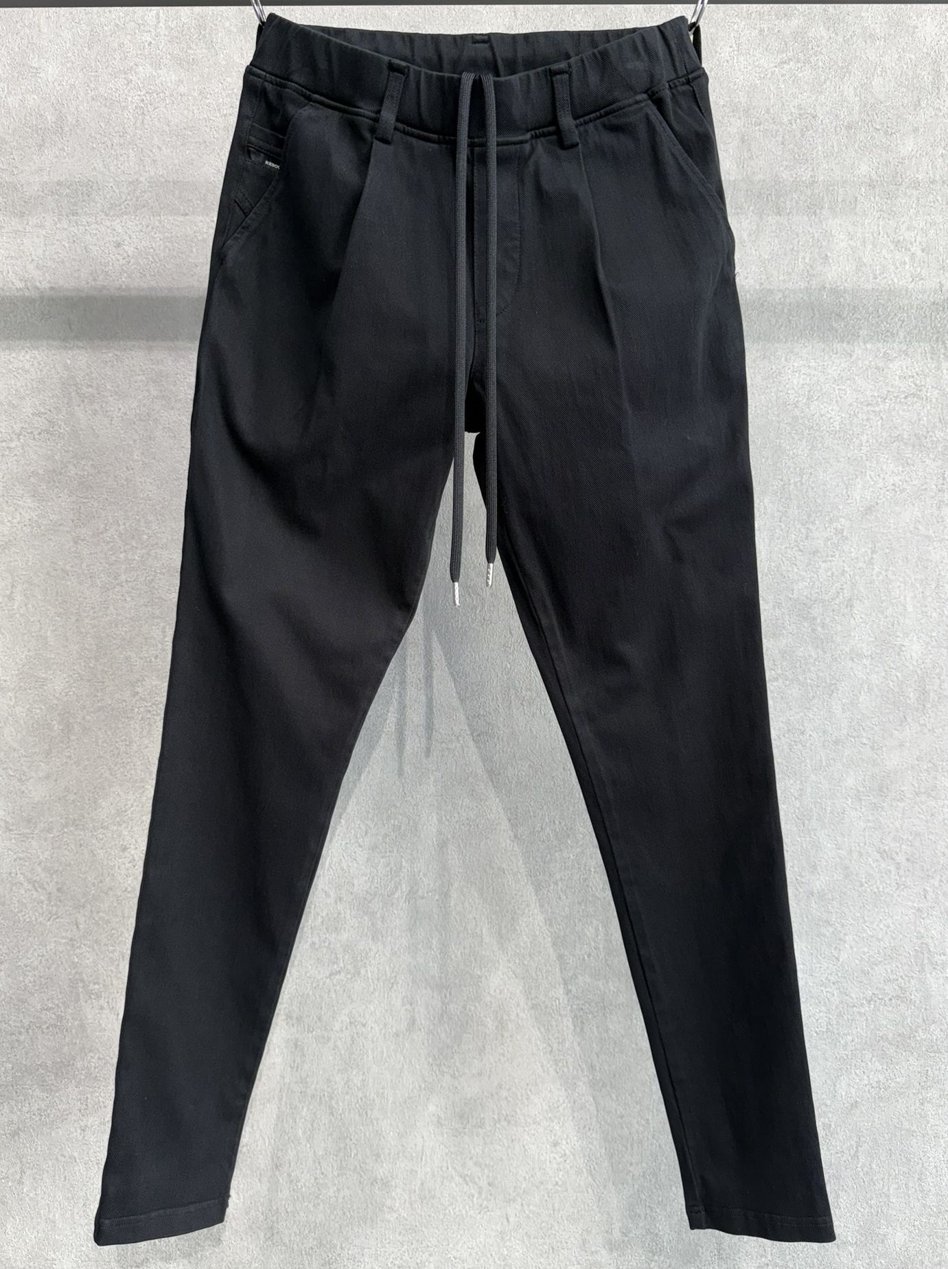 DENIM JERSEY CHRIS EASY TUCK PT / RC36-ST-016TD / ライトオンスデニムジャージイージータックパンツ / ブラック