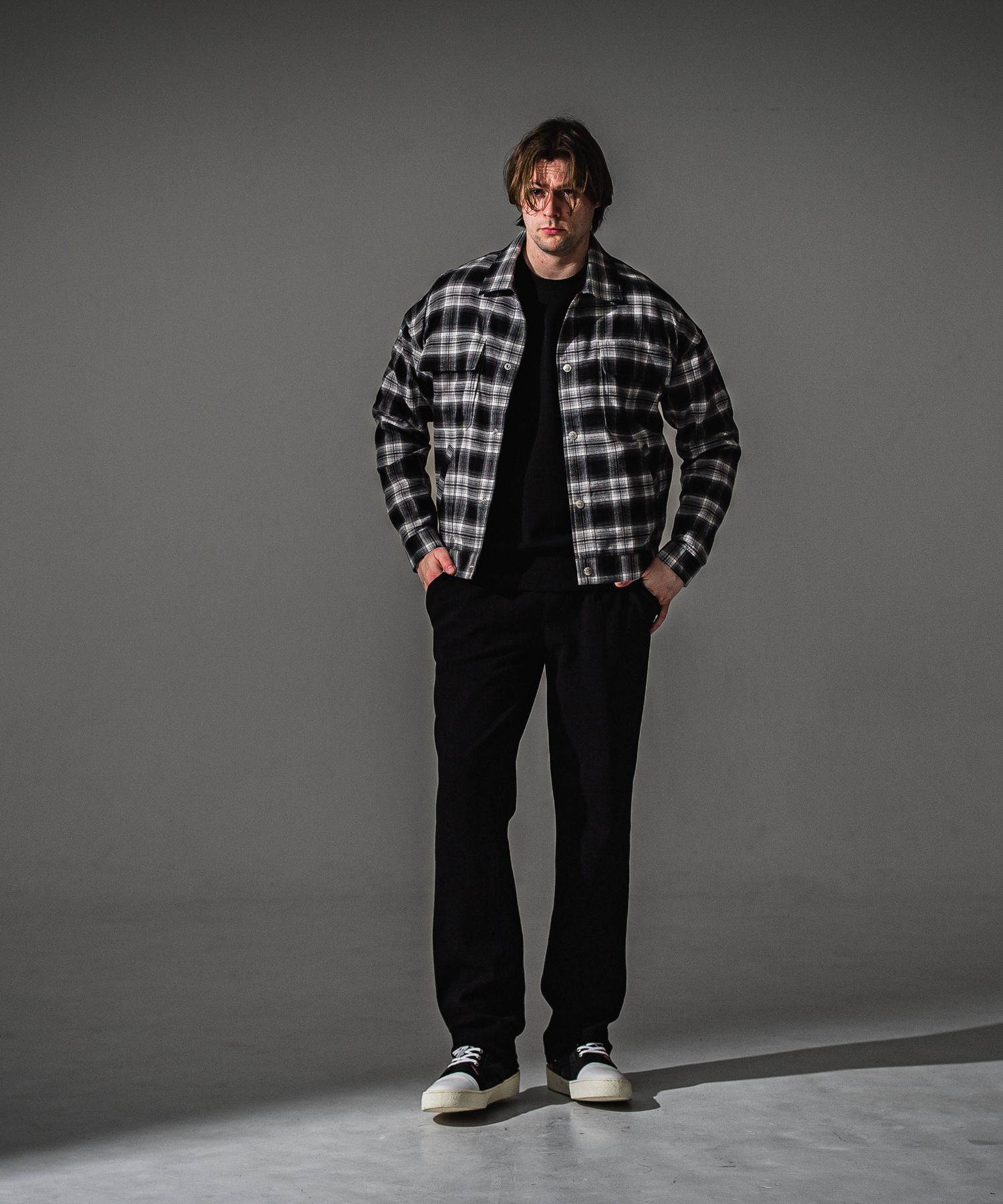 SEMI WIDE TUCK PANTS / RC41-ST-016WT / セミワイドタックパンツ / ブリスターブラック (7月下旬入荷予定)