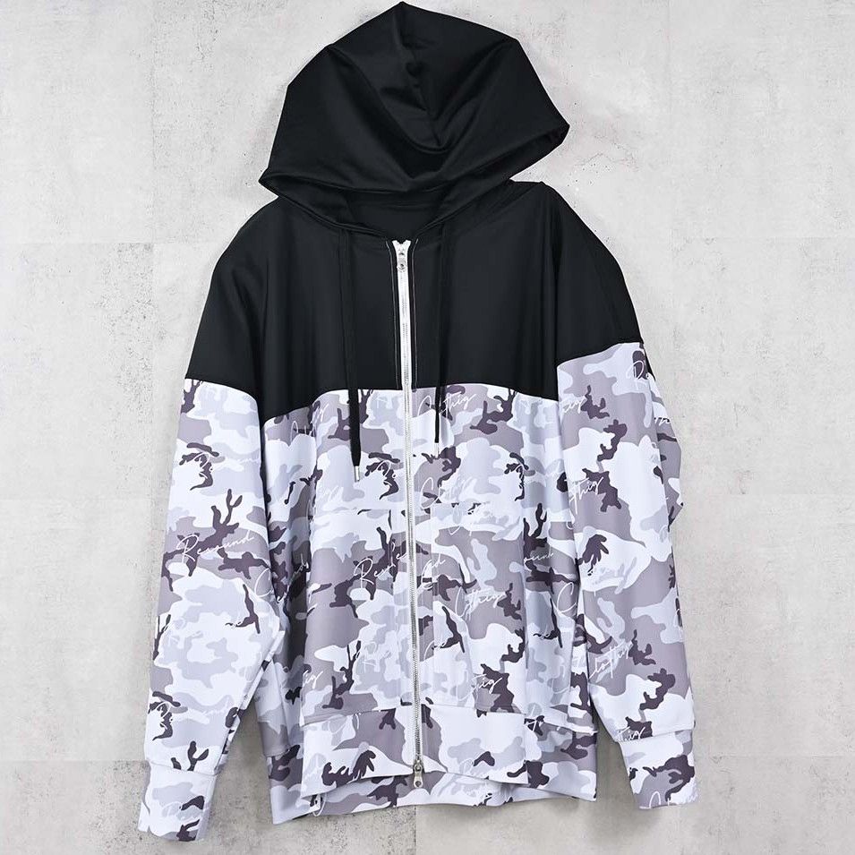 RUSH OVER ZIPUP HOODIE / RC40-C-001 / ラッシュガードパーカー / カモフラブラック (5月下旬入荷予定)