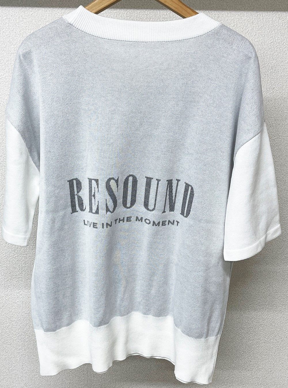 BACK ROGO HALF KNT / RC28-K-002 / バックロゴルーズ半袖サマーニット / ホワイト