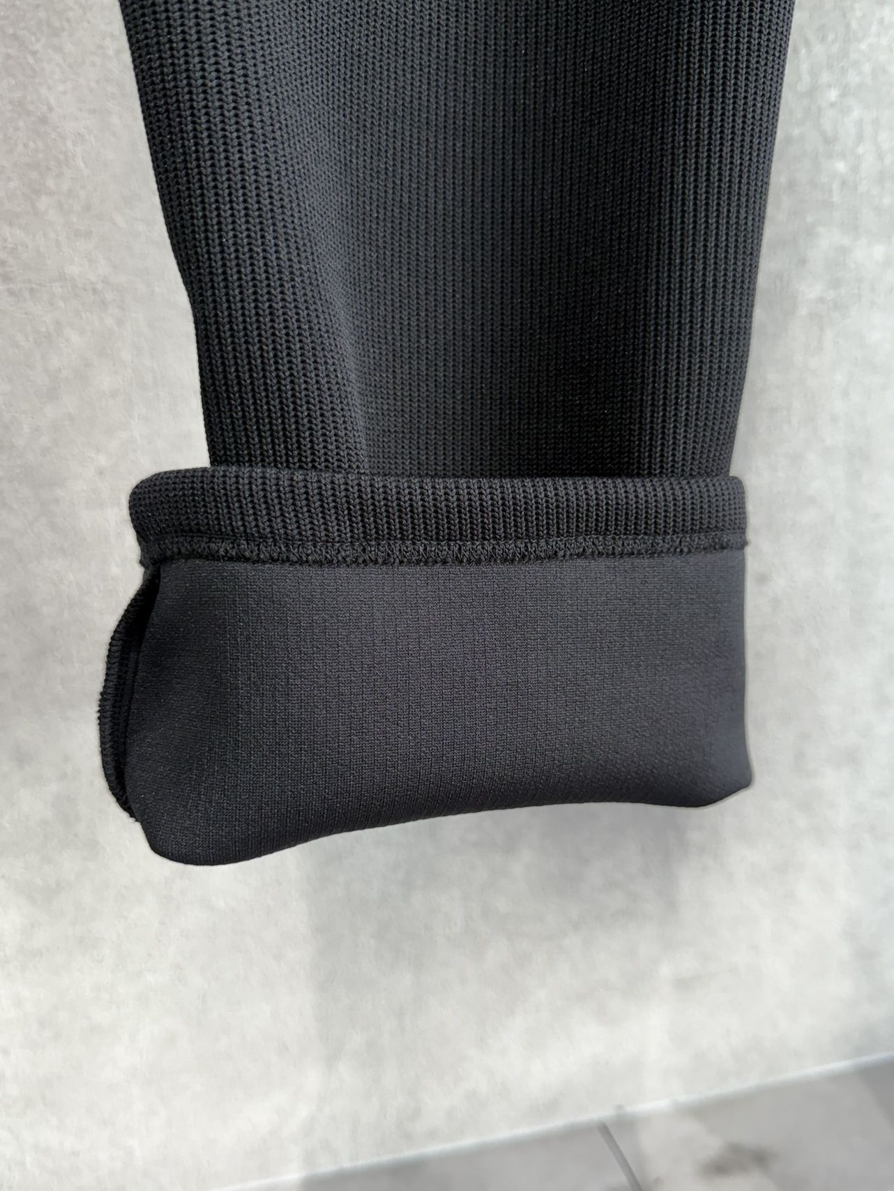 AZE WIDE TUCK PANTS / RC39-ST-016WT2 / 高機能畦編みニットワイドタックパンツ / ブラック