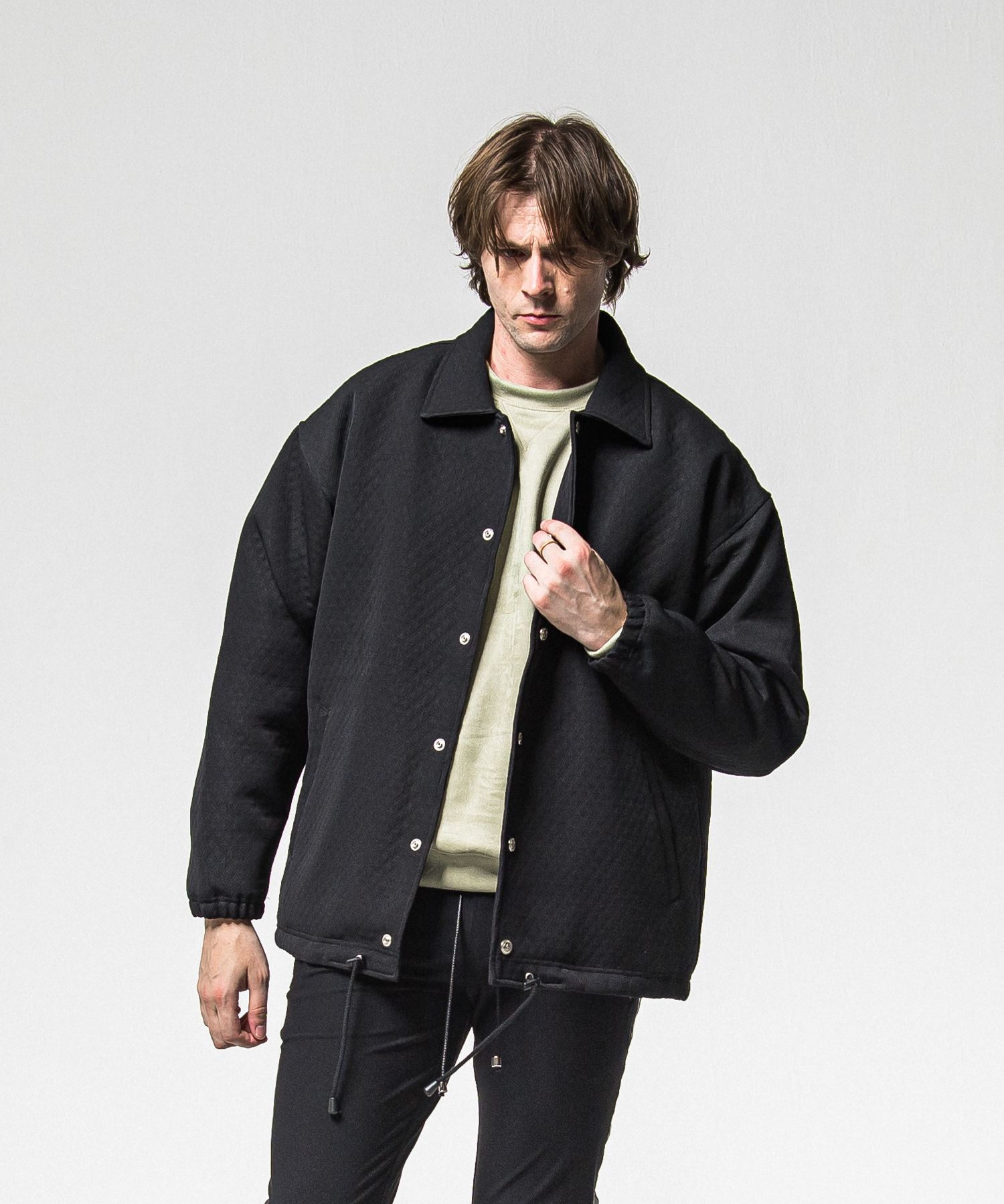 FUR COACH JK / RC38-JK-005 / キルティングファーコーチジャケット / ブラック (11月中旬入荷予定)