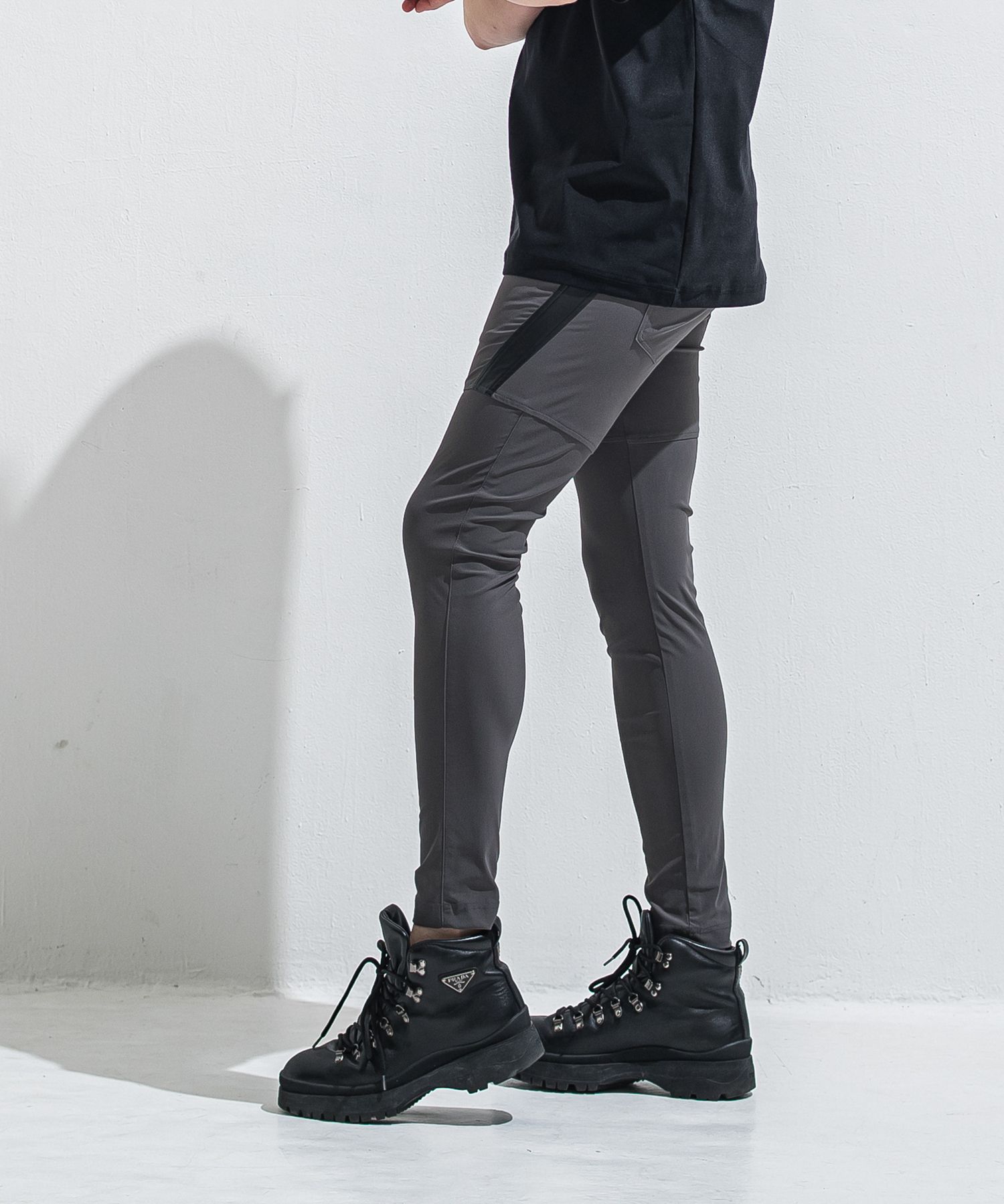 TYLER NYLON PANTS / RC40-ST-026 / レザーラインナイロンパンツ / チャコール (5月中旬入荷予定)