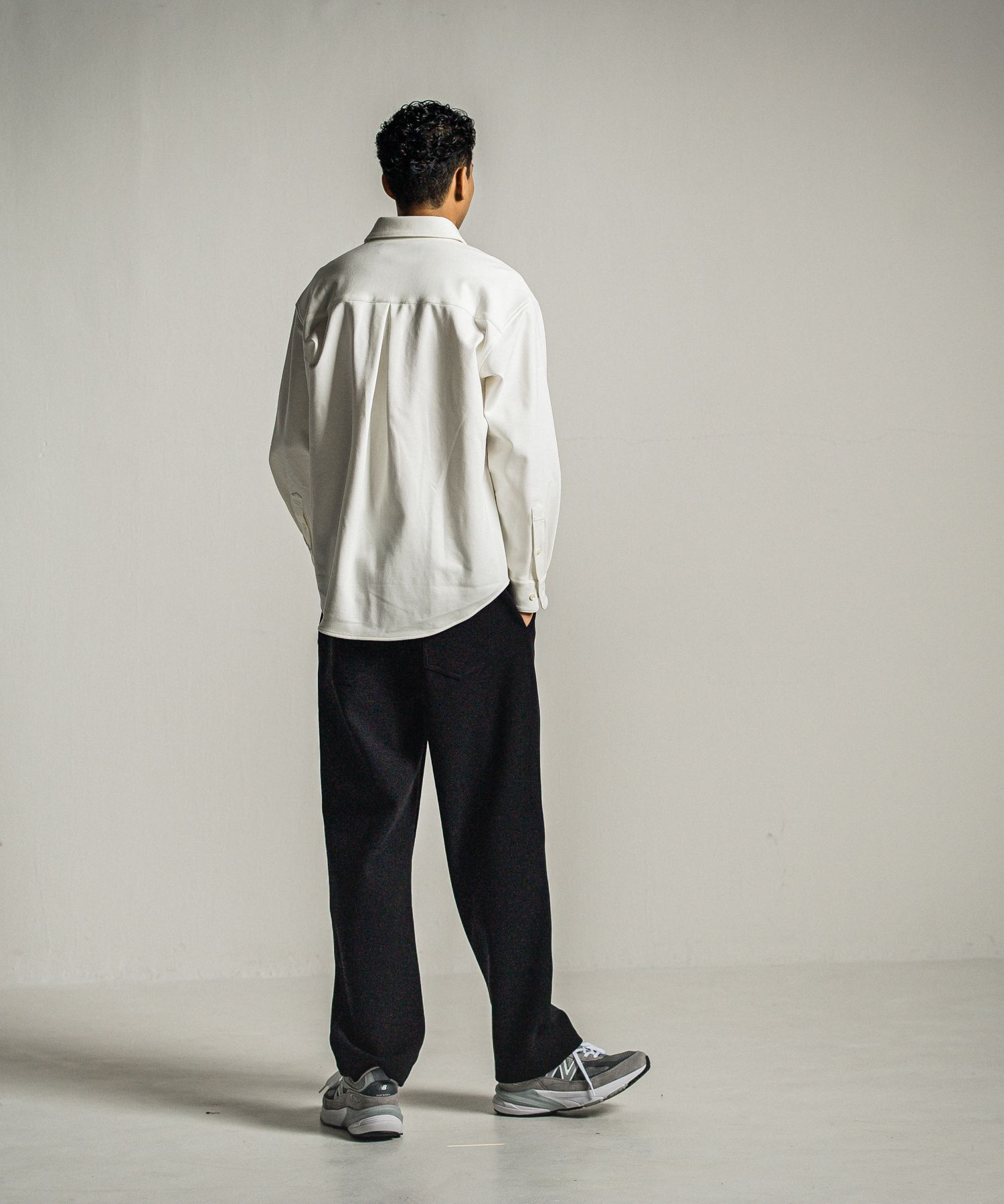 MELTON WIDE TUCK PANTS / RC34-ST-016WT / メルトンワイドタックパンツ / ブラック