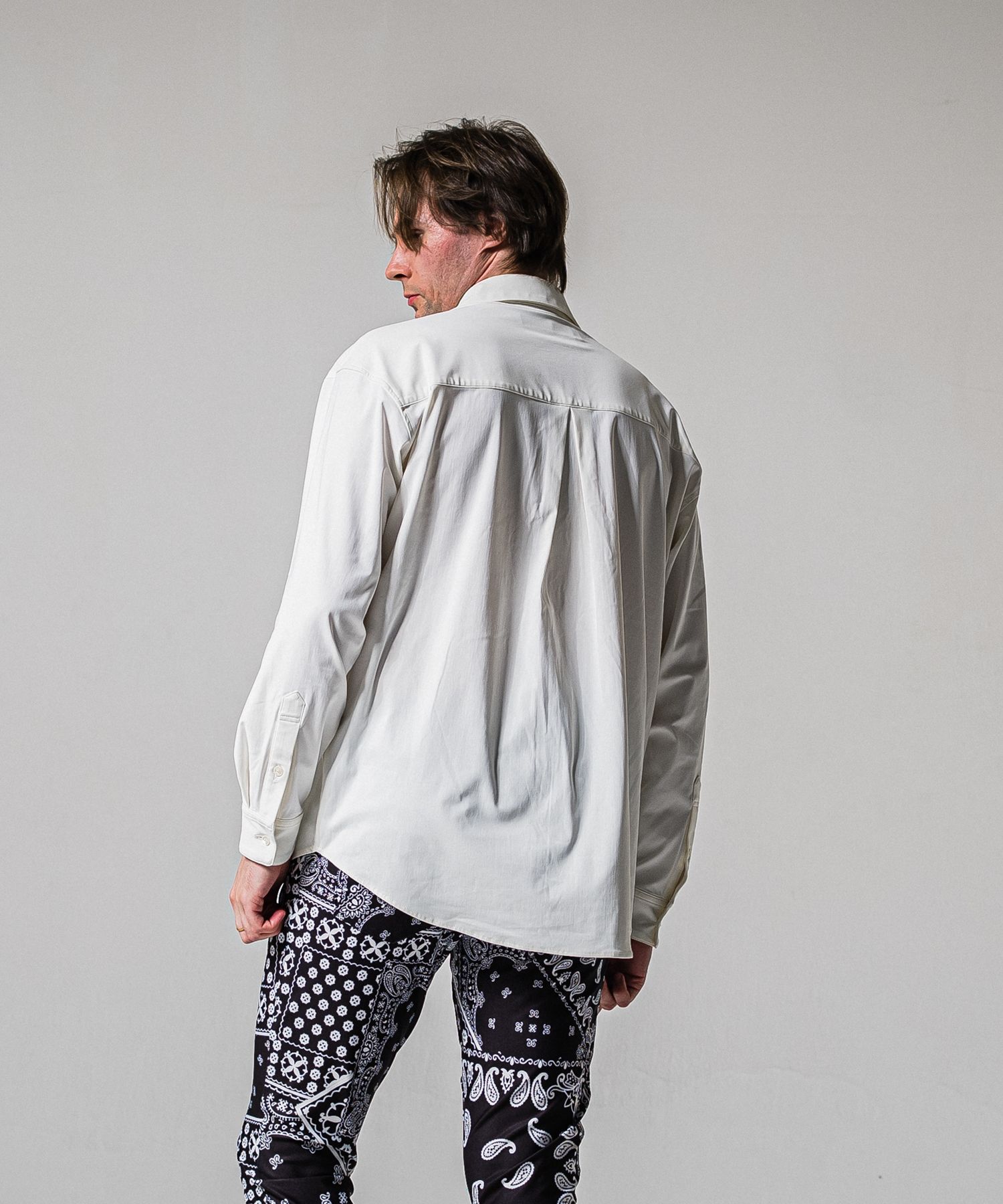 NYLON JACK SHIRTS / RC39-SH-001 / オーバーサイズナイロンシャツ / ホワイト (2月上旬入荷予定)