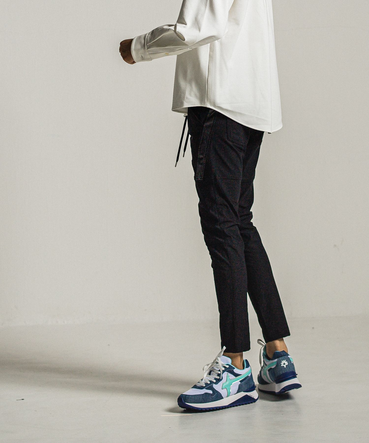 TYLER PANTS / RC34-ST-026H / 裏起毛レザーラインイージーパンツ / ブラック