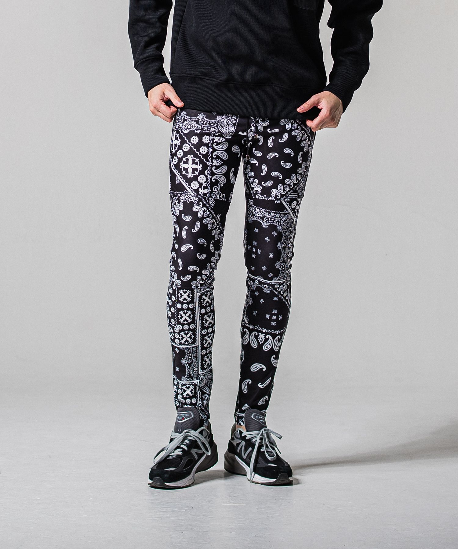 JOHNSON LINE NYLON PT / RC39-ST-009 / ジョンソンナイロンラインパンツ / バンダナブラック (3月上旬入荷予定)