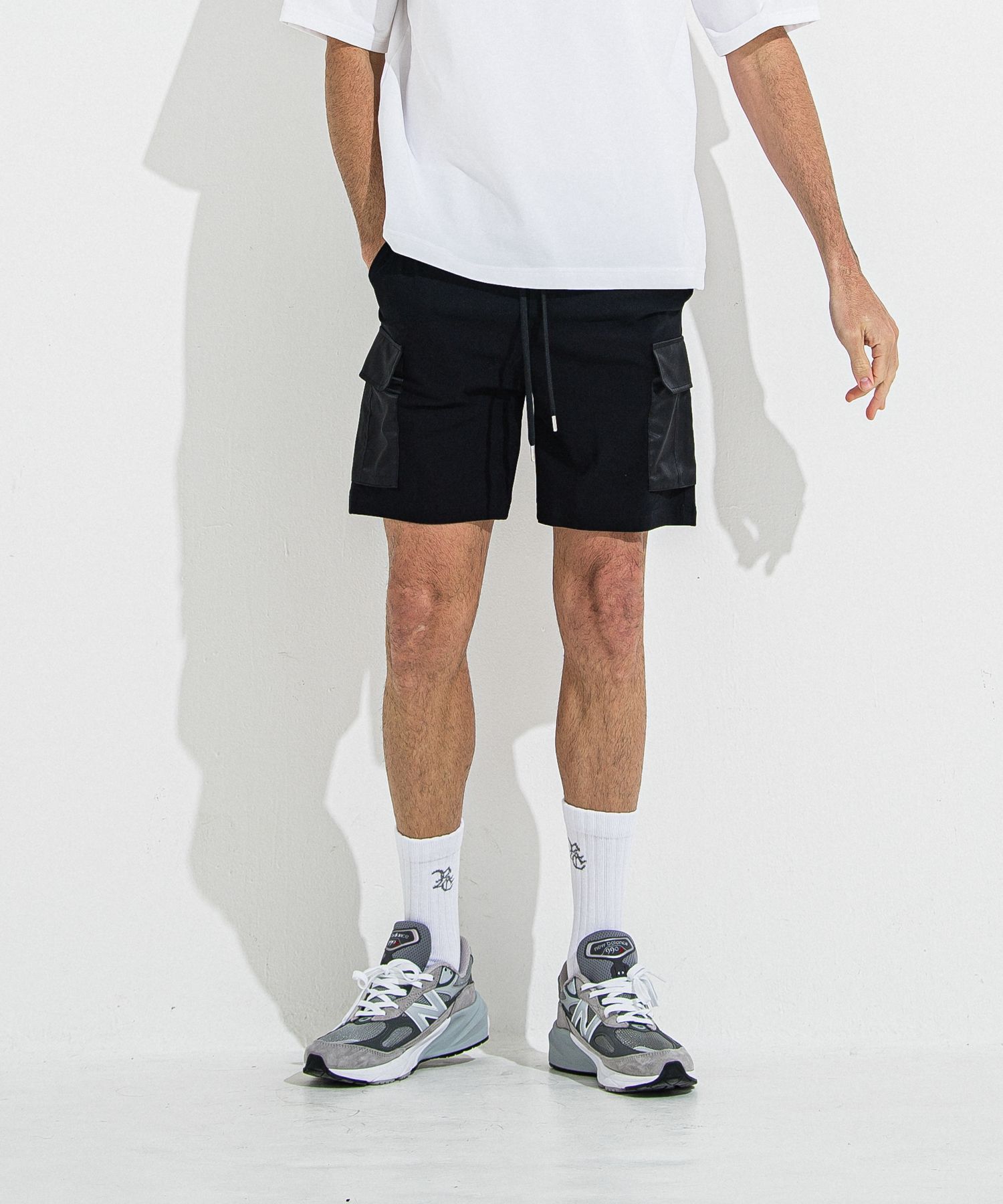 DARRELL CARGO SHORTS / RC36-HP-005 / ナイロンカーゴショーツ / ブラック