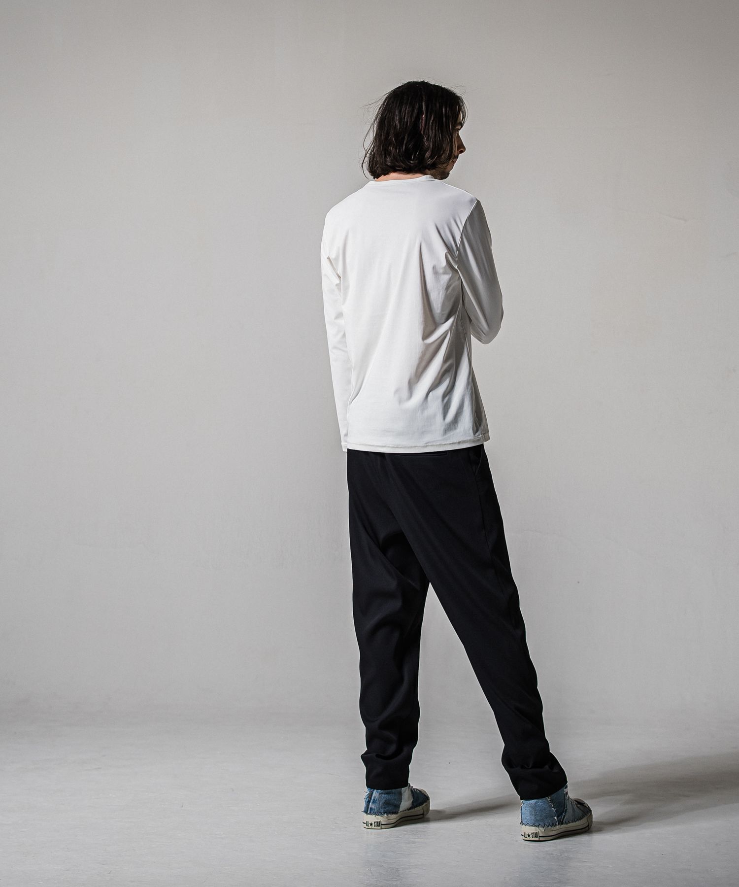 NYLON LONGSLEEVE TEE / RC39-T-006 / 無地ナイロン長袖Tシャツ / ホワイト (3月上旬入荷予定)