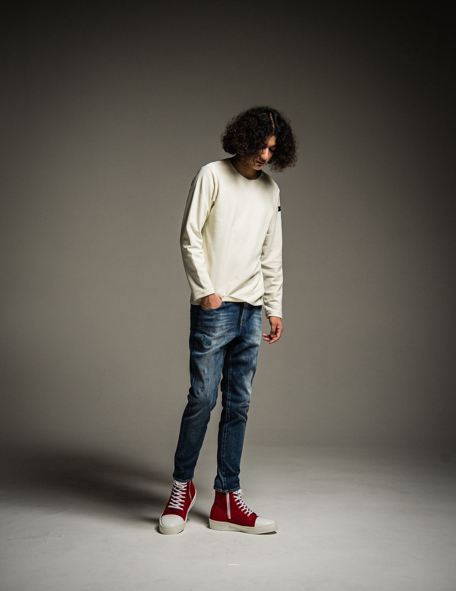 MICK DENIM JERSEY / RC22-ST-020 / デニムジャージテーパードパンツ