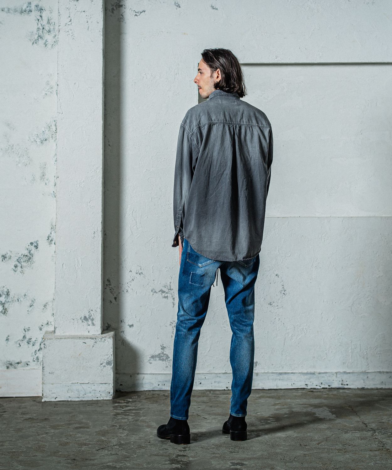 MICK DENIM JERSEY / RC35-ST-020 / デニムジャージテーパードパンツ / インディゴリメイク