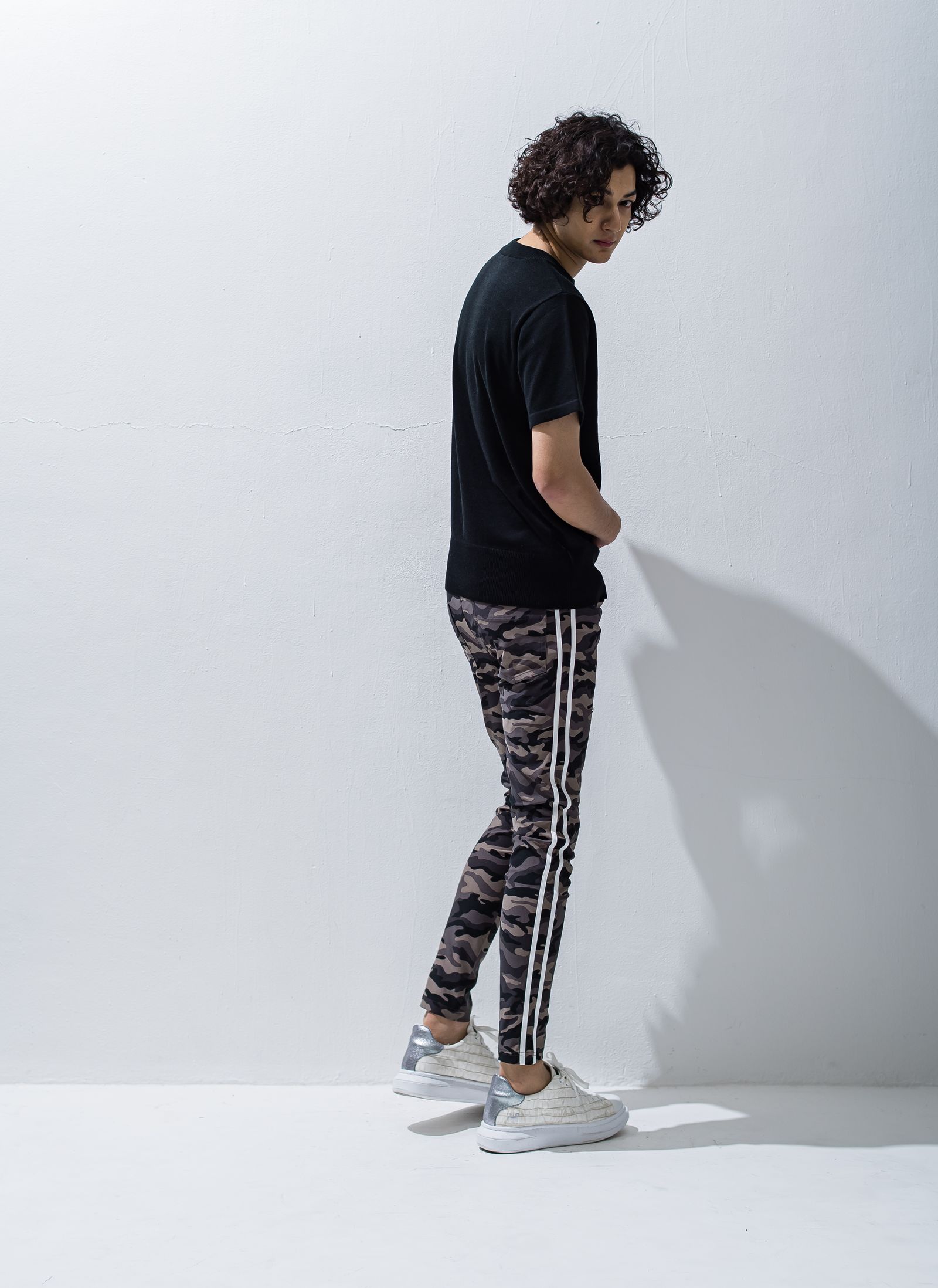 SILK HALF KNT / RC28-K-001 / 無地半袖サマーニット / ブラック