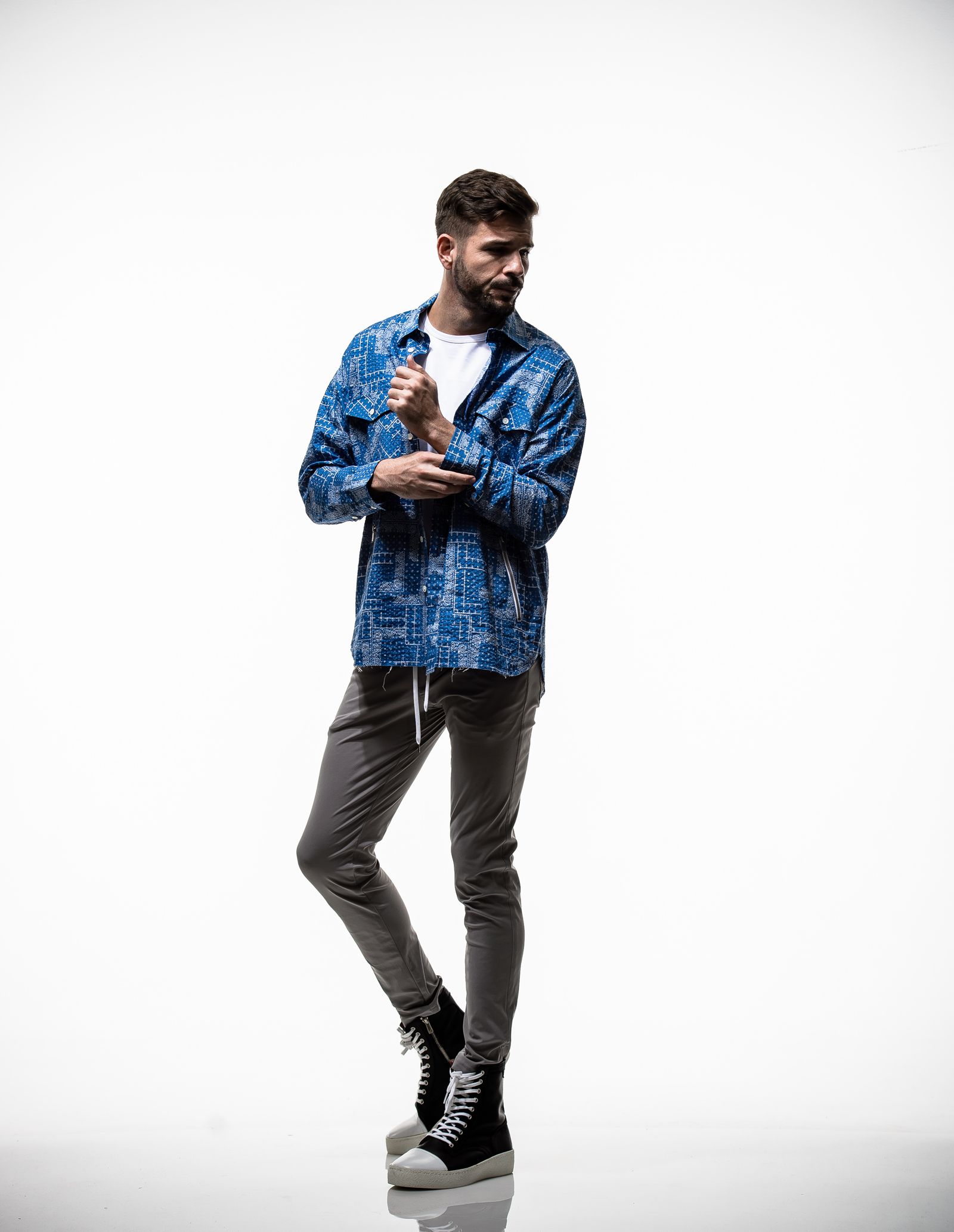 【※期間限定販売※】 BANDANA OVER GOWN SHIRTS / RC19-SH-002 / バンダナオーバーシャツ