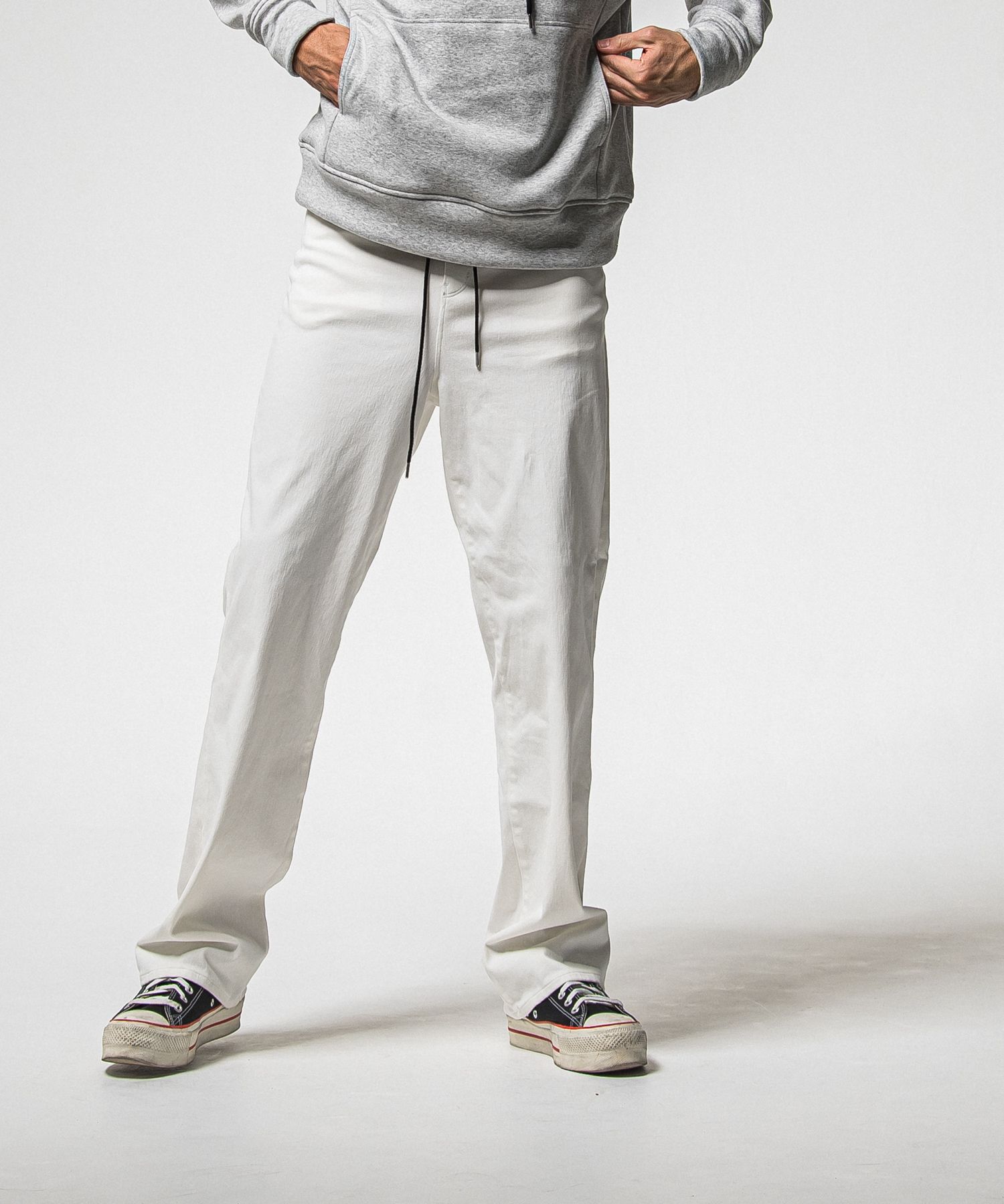 KING DENIM JERSEY / BASIC-ST-005 / デニムジャージバギーワイドパンツ / ホワイト (12月中旬入荷予定)