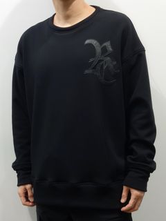 RC VELOURS FLEECE DROP TRAINER / RC26-C-003 / 裏起毛RCロゴトレーナー / ブラック