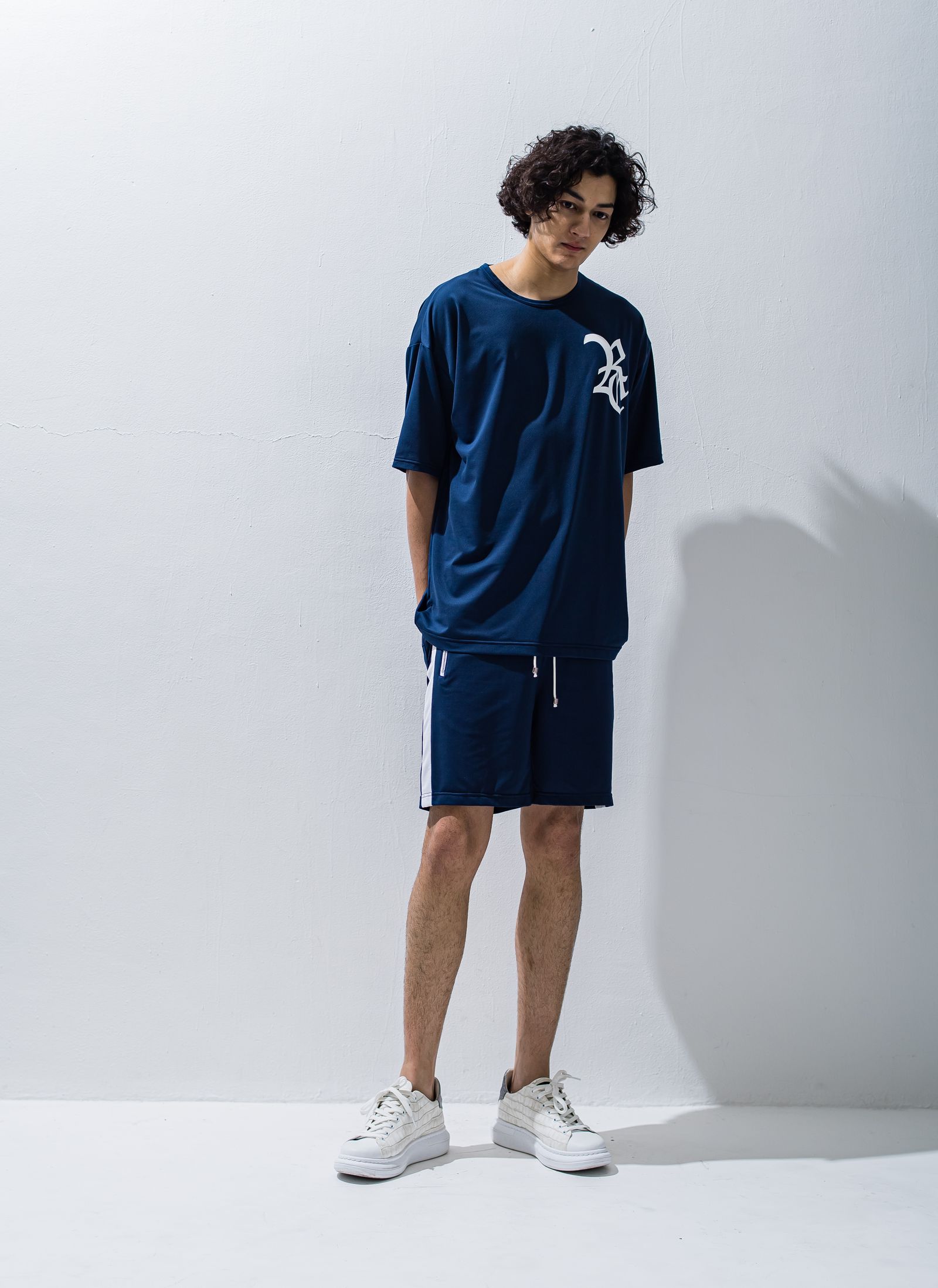 RC ROGO MESH LOOSE TEE / RC28-T-004 / メッシュビッグTシャツ / ネイビー