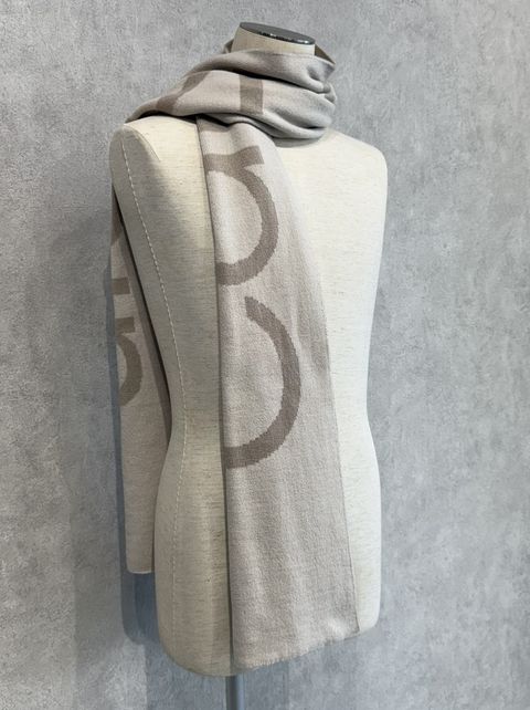 ツートーンウールカシミヤロングマフラー / 4D8030G / 67U(ベージュ)