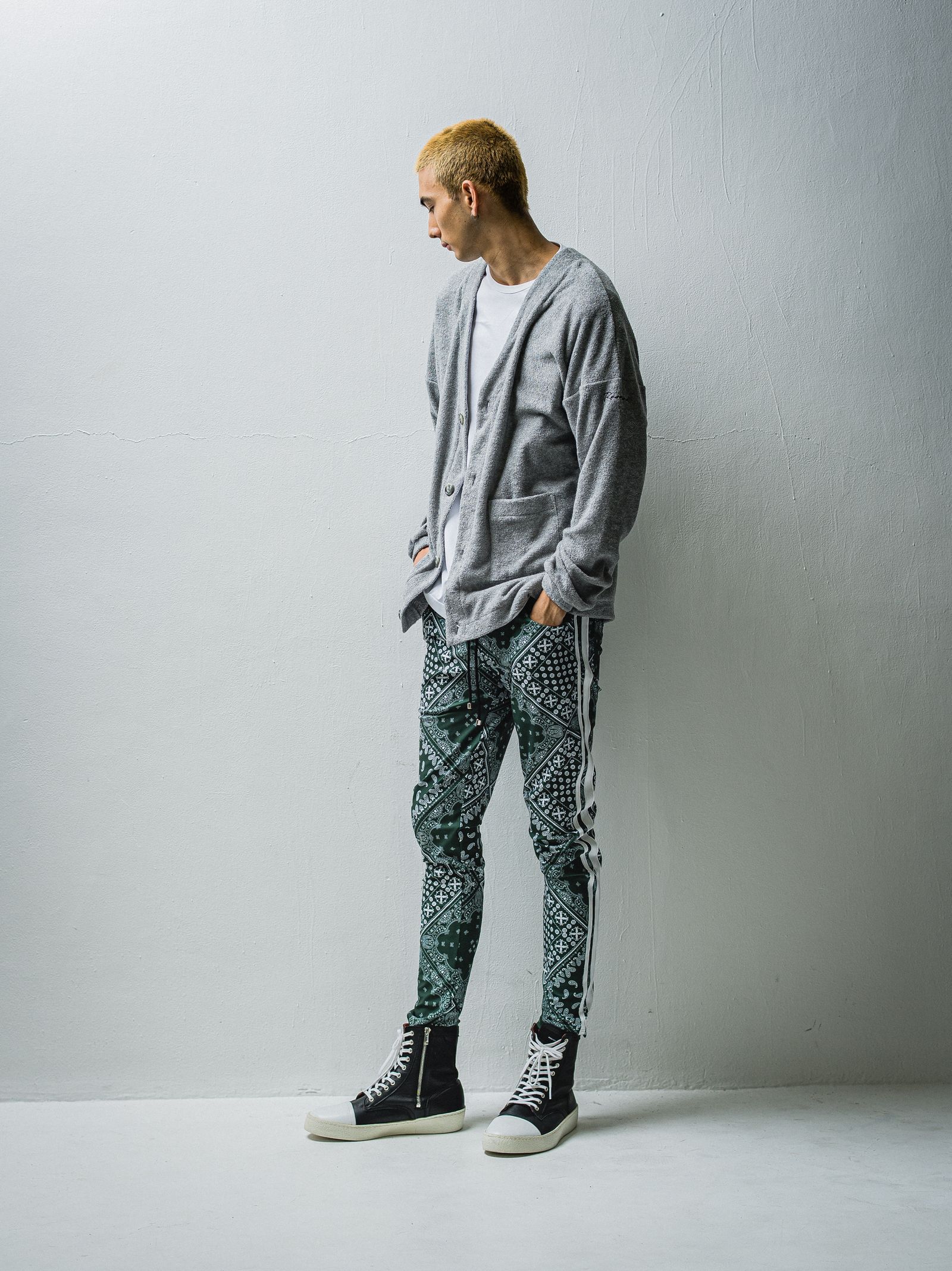 WEST PILE CARDIGAN / RC27-C-009 / パイルカーディガン / グレー※