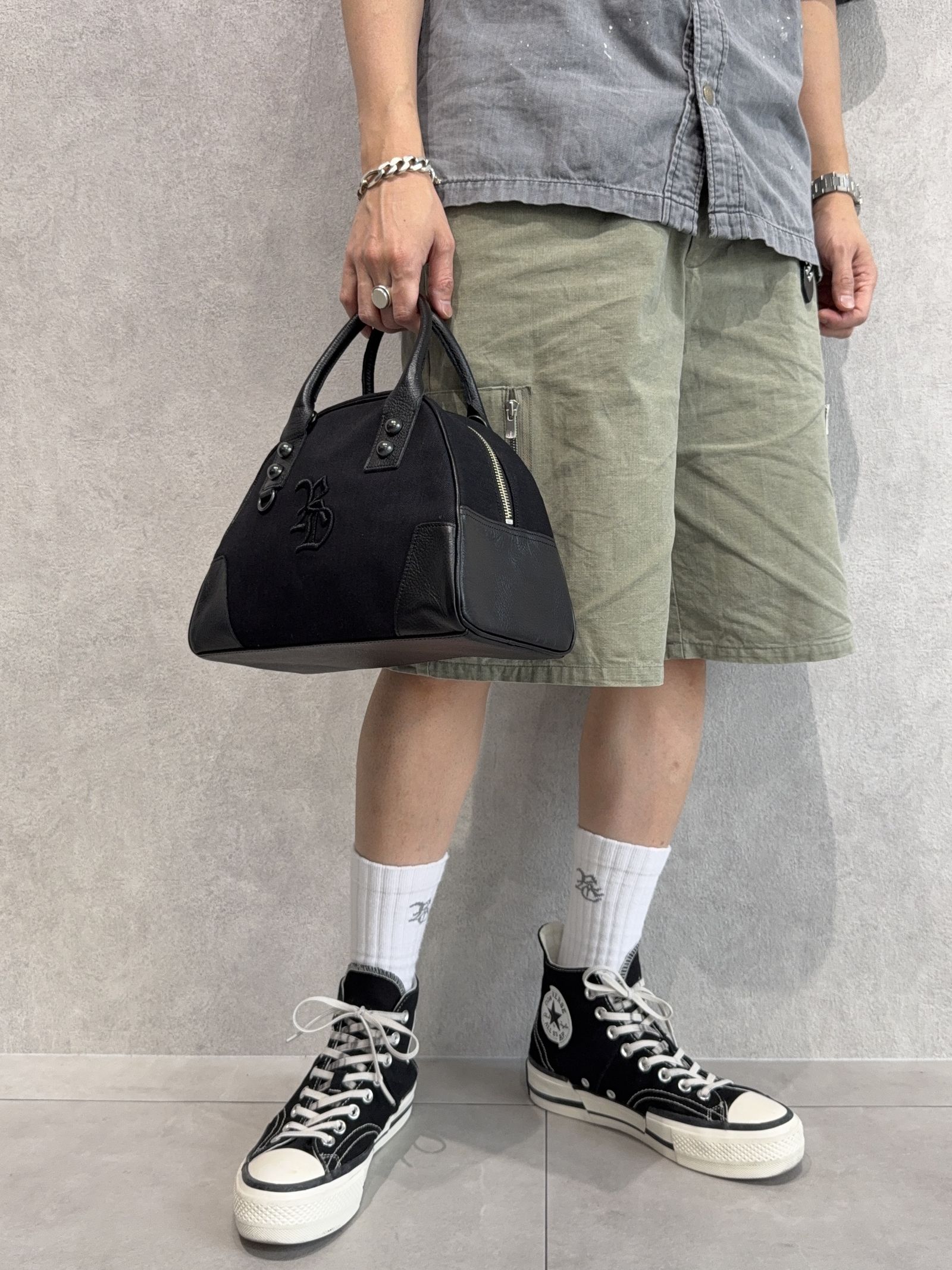 DENIM MINI BOSTON BAG / RC41-BAG-002RD / デニムミニボストンショルダーバッグ / ブラック
