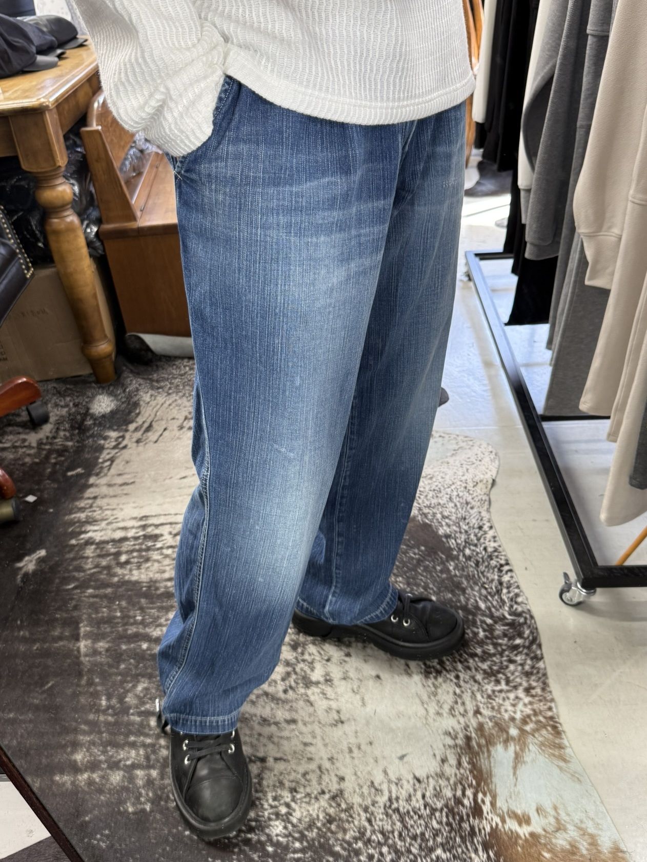WK PT / RC41-ST-042 / ワンタックワークデニムパンツ / インディゴユーズド (8月中旬入荷予定)