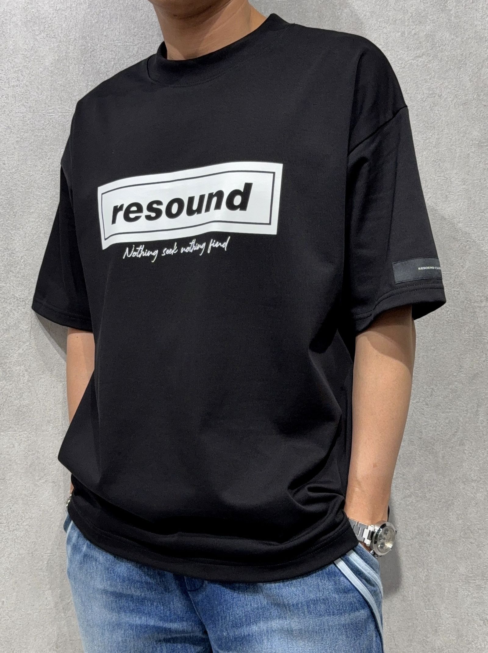 BOX OVER TEE / RC40-T-007 / ボックスロゴビッグTシャツ / ブラック