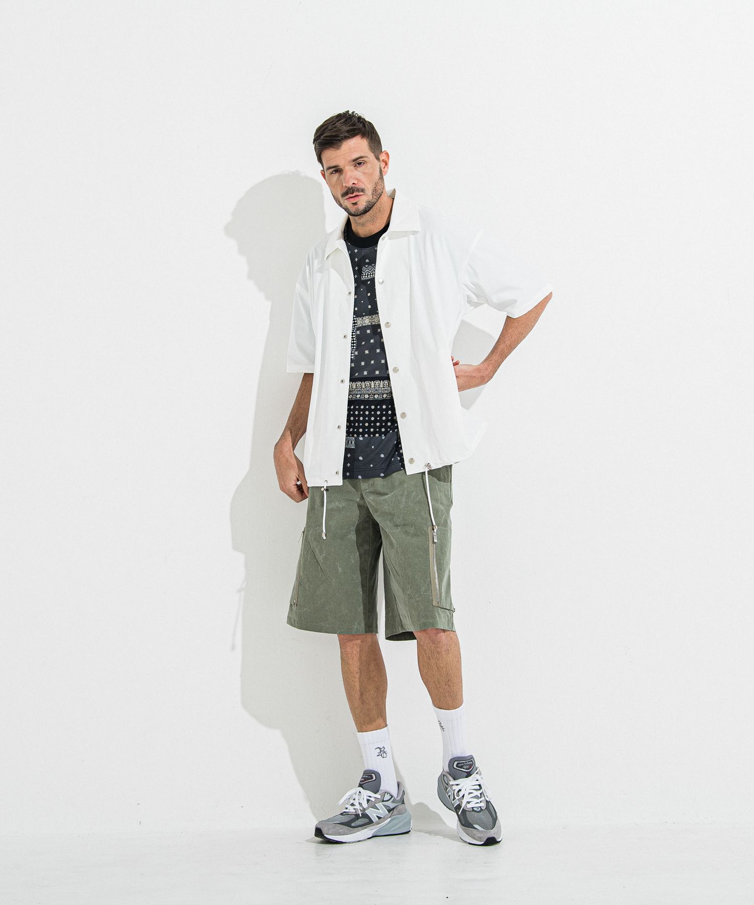 DAVID CARGO HALF PANTS / RC36-HP-007 / ミリタリーカーゴハーフパンツ / ヴィンテージカーキ