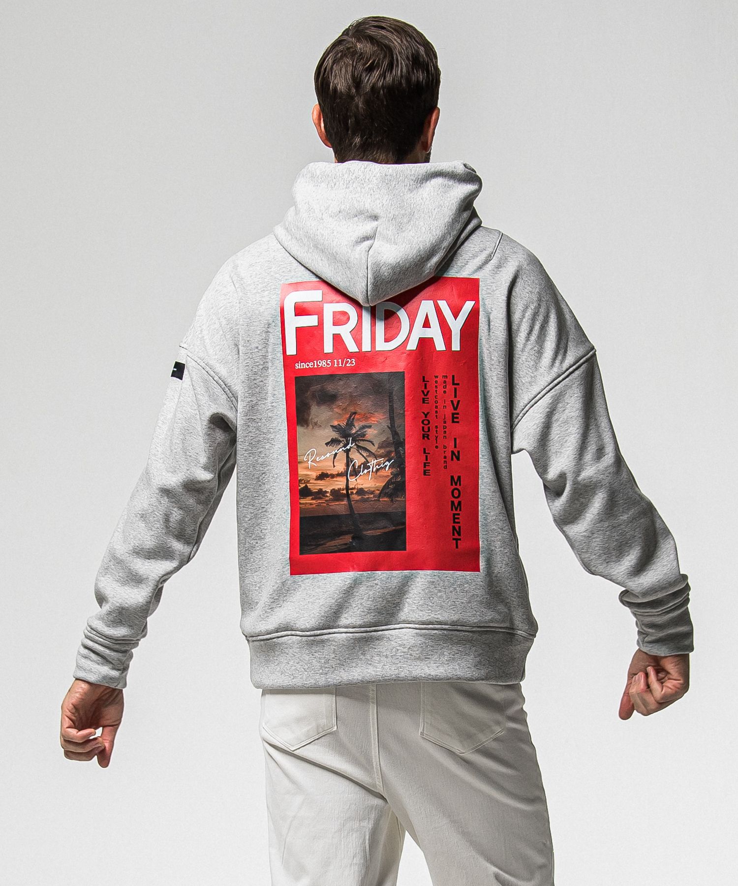 【FRIDAYコラボ】 FRIDAY OLD COVER VELOURS FLEECE TRAINER / RCF1-C-001 / 裏起毛FRIDAYオールドカバートレーナー / グレー (11月上旬入荷予定)