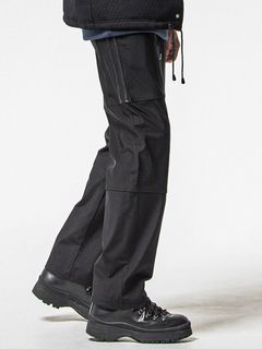 JOHNSON LINE HEAT WIDE TUCK PANTS / RC38-ST-009HWT / 裏起毛ジョンソンラインワイドタックパンツ / ブラック×ブラック (10月下旬入荷予定)