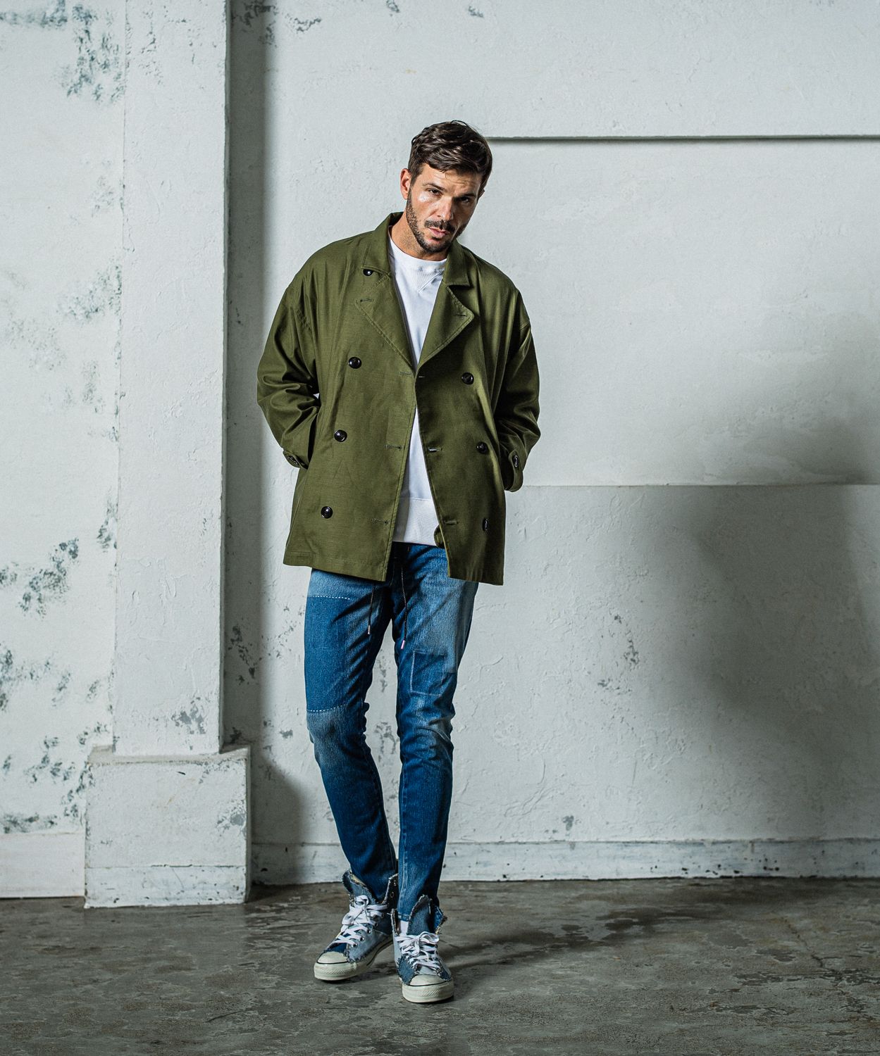 MICK DENIM JERSEY / RC35-ST-020 / デニムジャージテーパードパンツ / インディゴリメイク