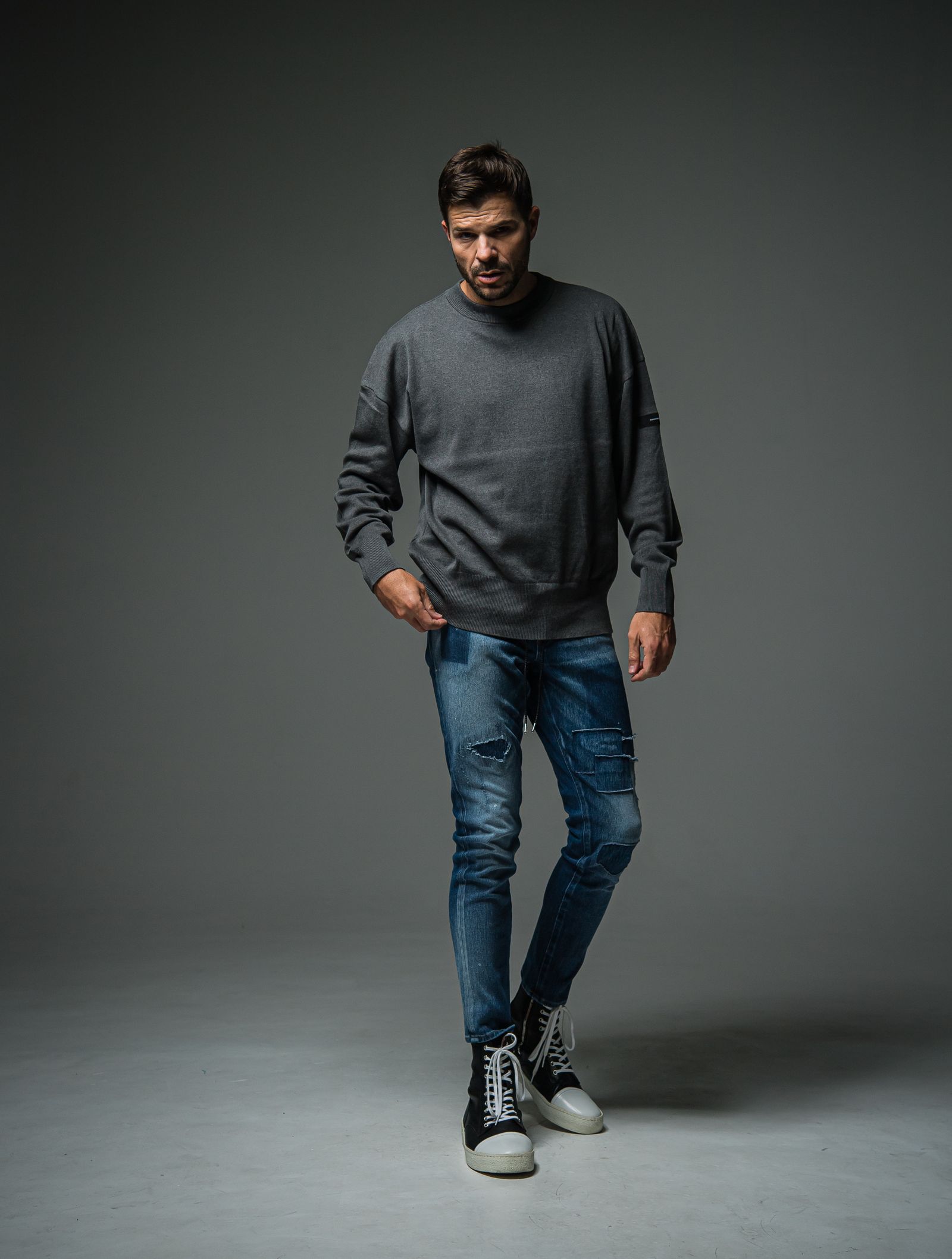MICK DENIM JERSEY / RC29-ST-020 / デニムジャージテーパードパンツ / インディゴユーズド