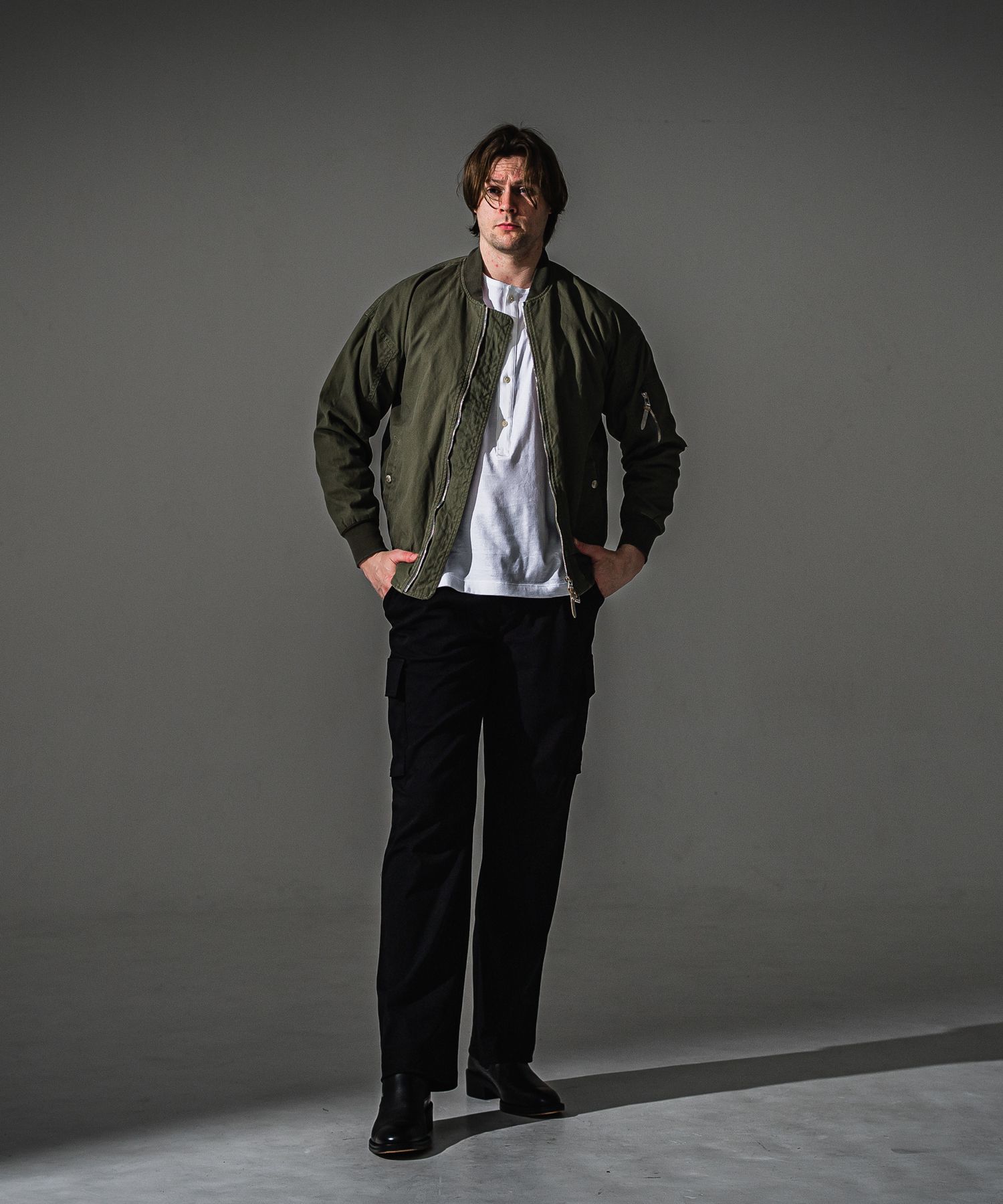 DAVID JACKET / RC41-JK-003 / ミリタリーライトMA-1 / ヴィンテージカーキ (8月下旬入荷予定)