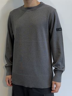 SILK KNT LONG SLEEVE / RC29-K-001 / 無地コットンニット / チャコール