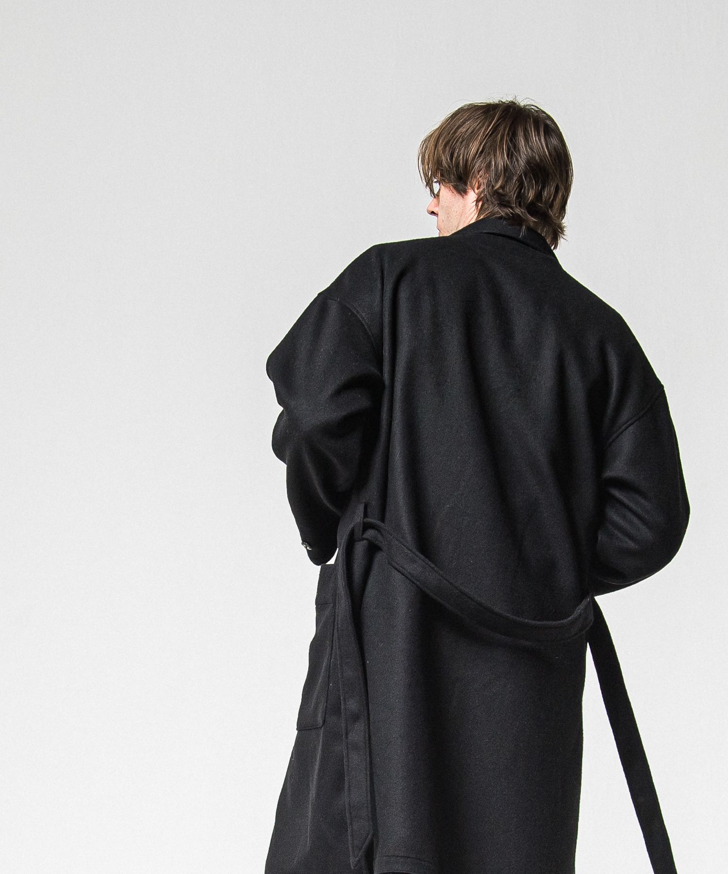 GOWN OVER COAT / RC38-JK-004 / オーバーサイズガウンコート / ブラック (11月上旬入荷予定)